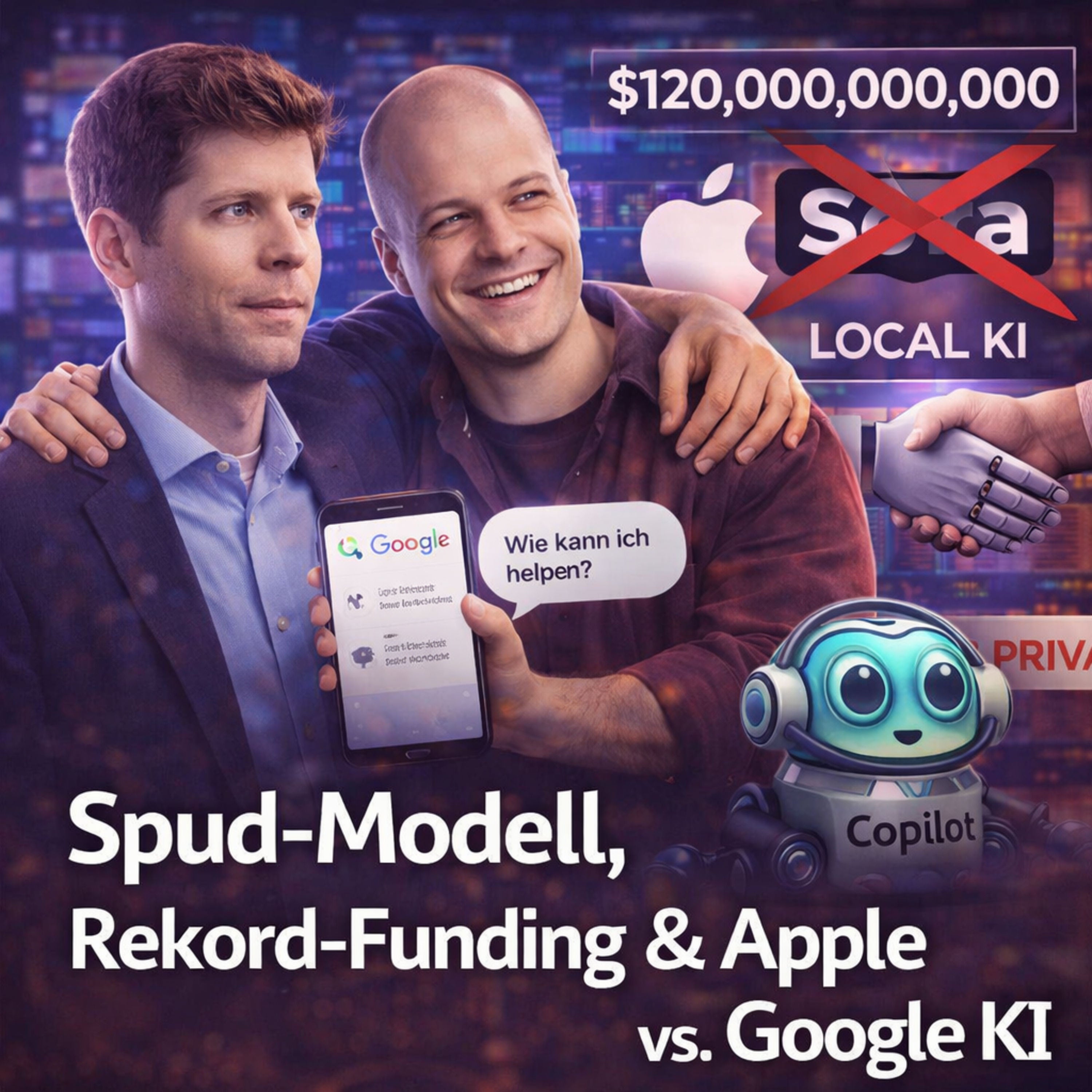 OpenAI mit KI-Modell "Spud" | Sora App wird eingestellt | ChatGPT Codex bekommt Plugins | Gemini 3.1 Flash Live | Search Live | Lyria 3 Pro | Anthropic plant neues Modell | Apple destilliert Gemini