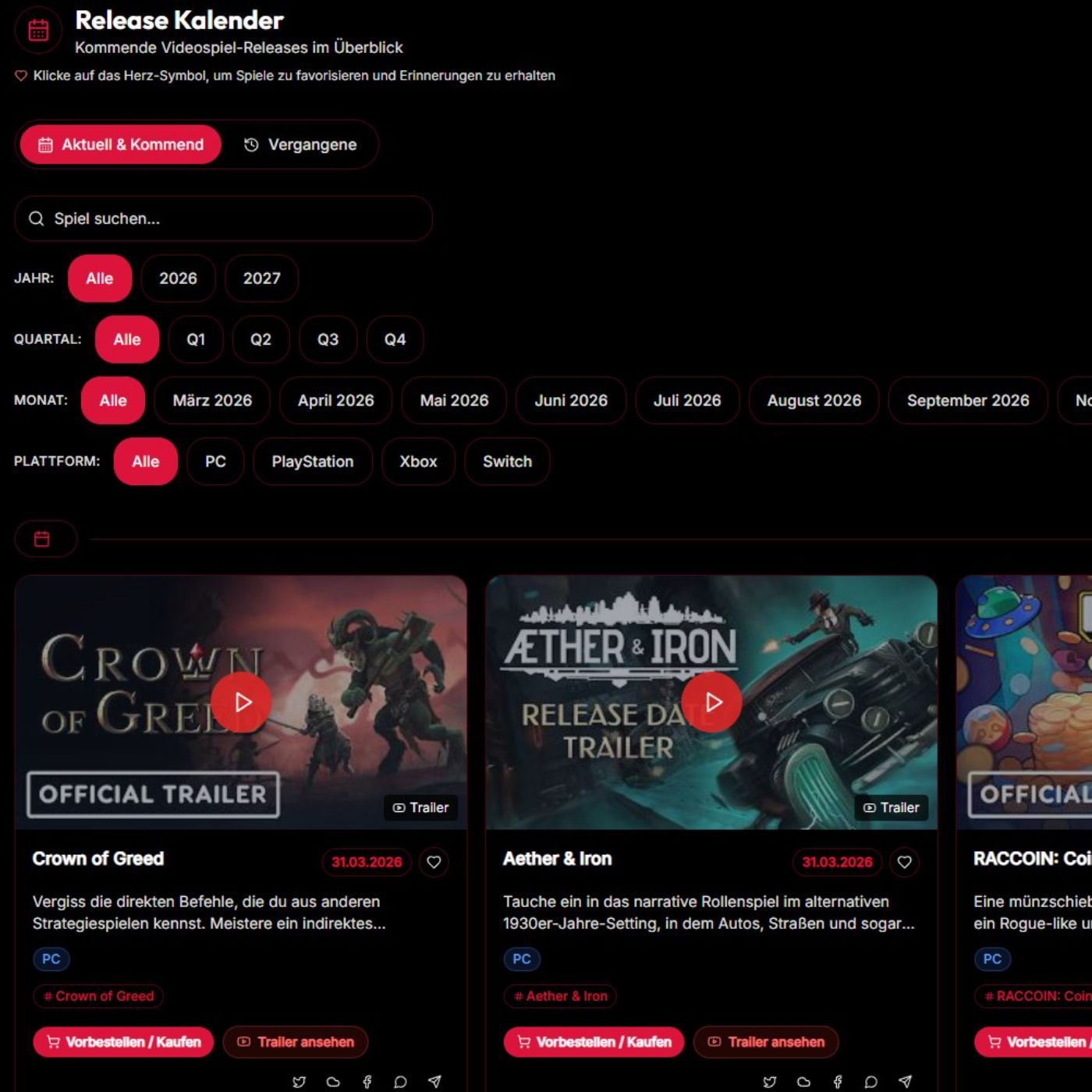 GameFeature Player März 2026 Update