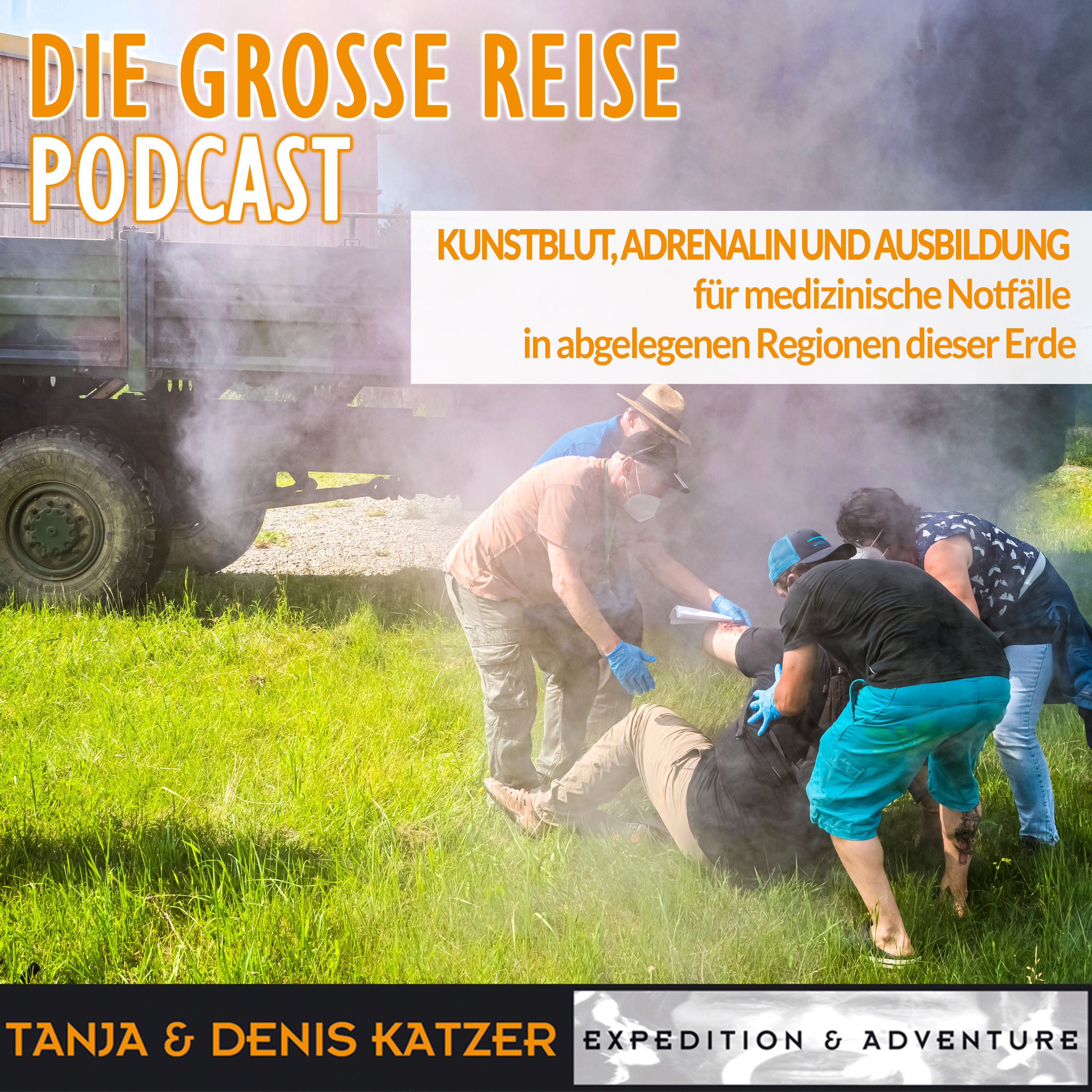 Kunstblut, Adrenalin und Ausbildung für medizinische Notfälle in abgelegenen Regionen dieser Erde