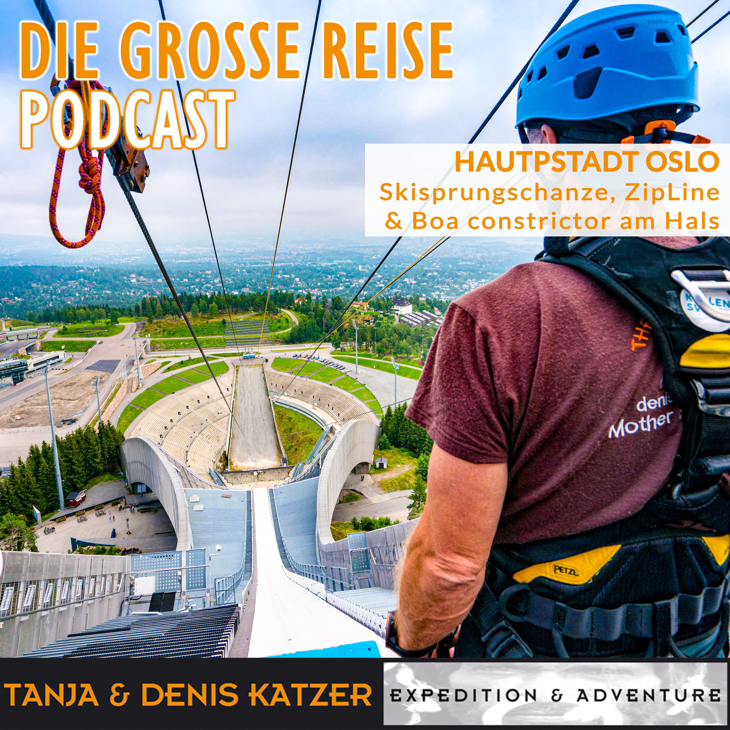 Hauptstadt Oslo, Skisprungschanze, ZipLine & eine Boa Constrictor am Hals