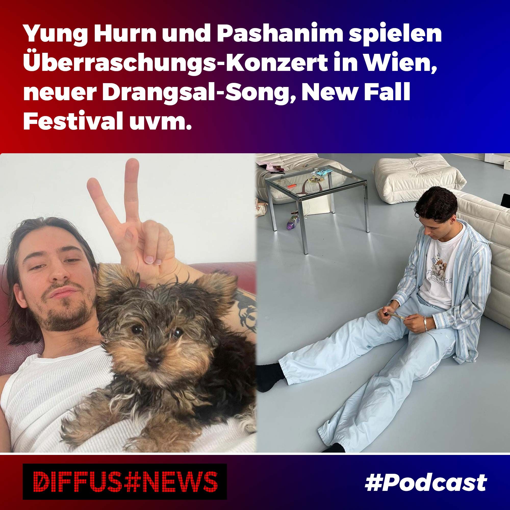 Yung Hurn und Pashanim spielen Überraschungs-Konzert in Wien, neuer Drangsal-Song, New Fall Festival uvm.