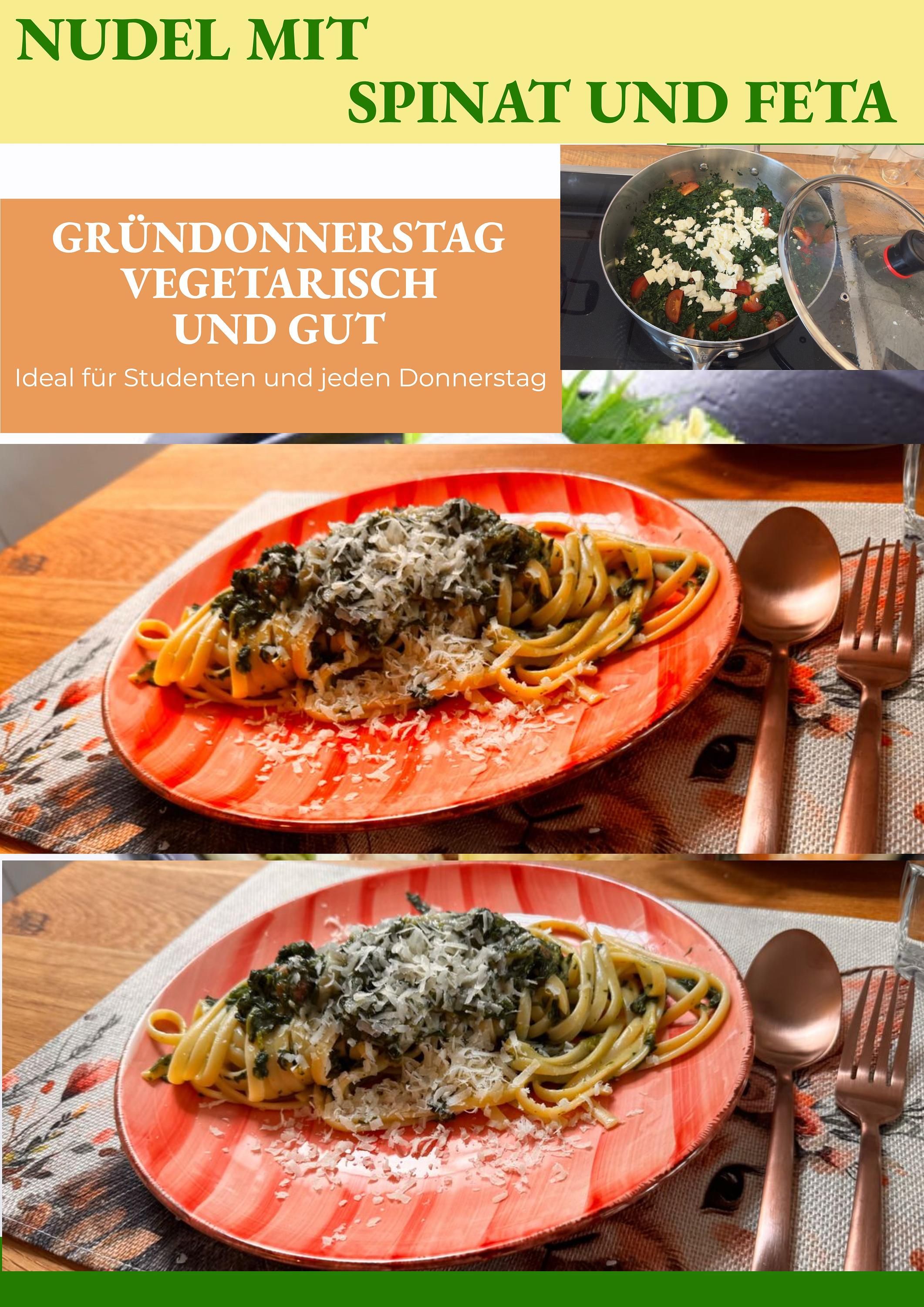 Das sind Wir - Gründonnerstagsessen - Spinat und Feta mit Nudel