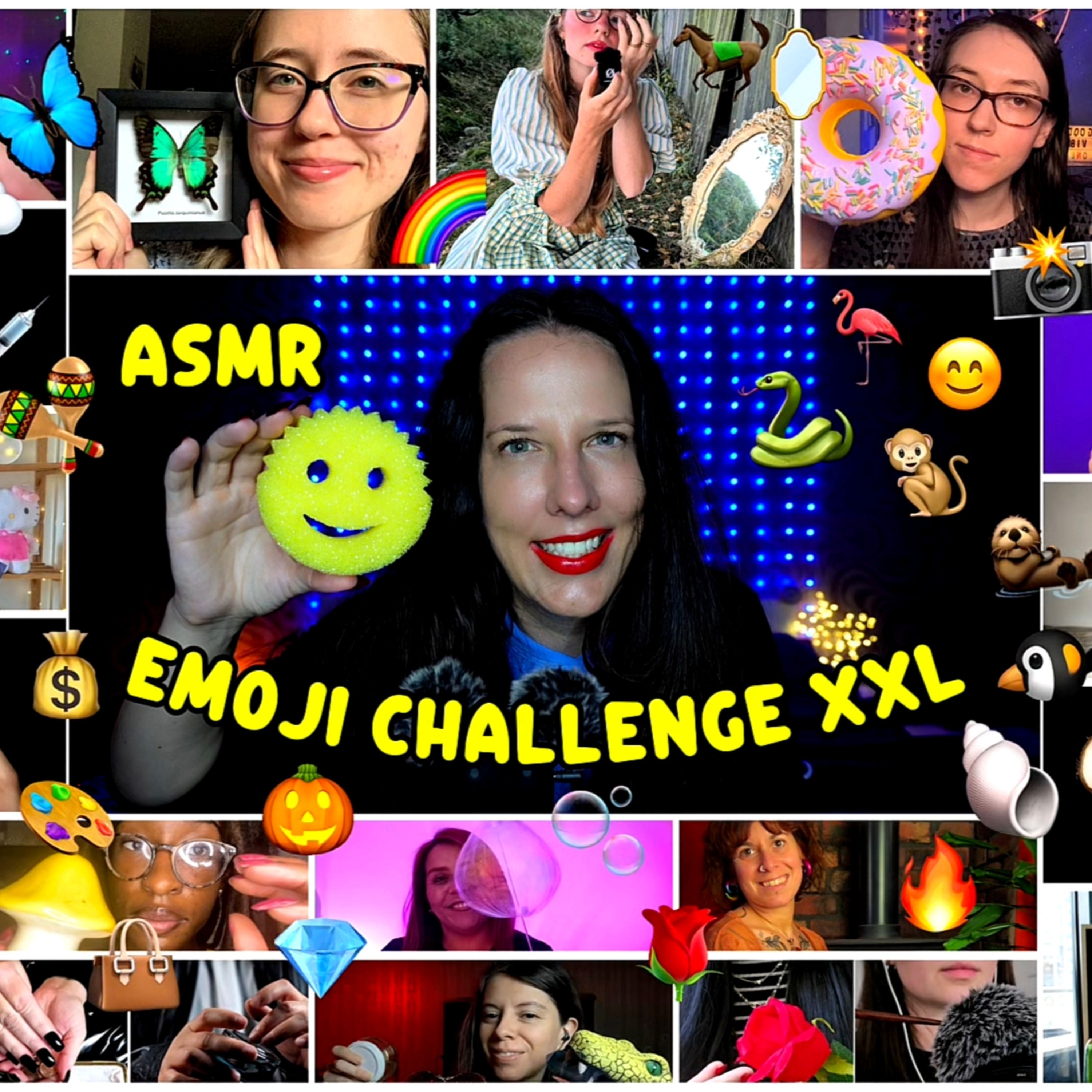 ASMR Emoji Challenge XXXL - 110 Emojis with 22 ASMR ARTISTS 🌈🦋🐒🥢🍟