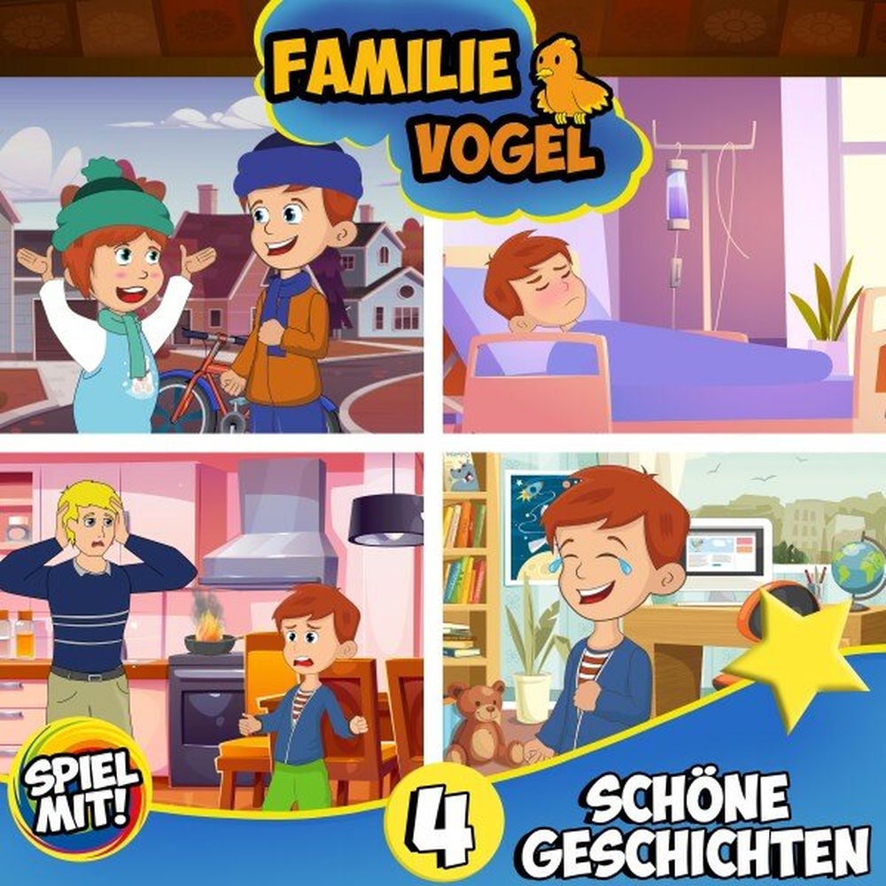 4 schöne Geschichten mit Familie Vogel