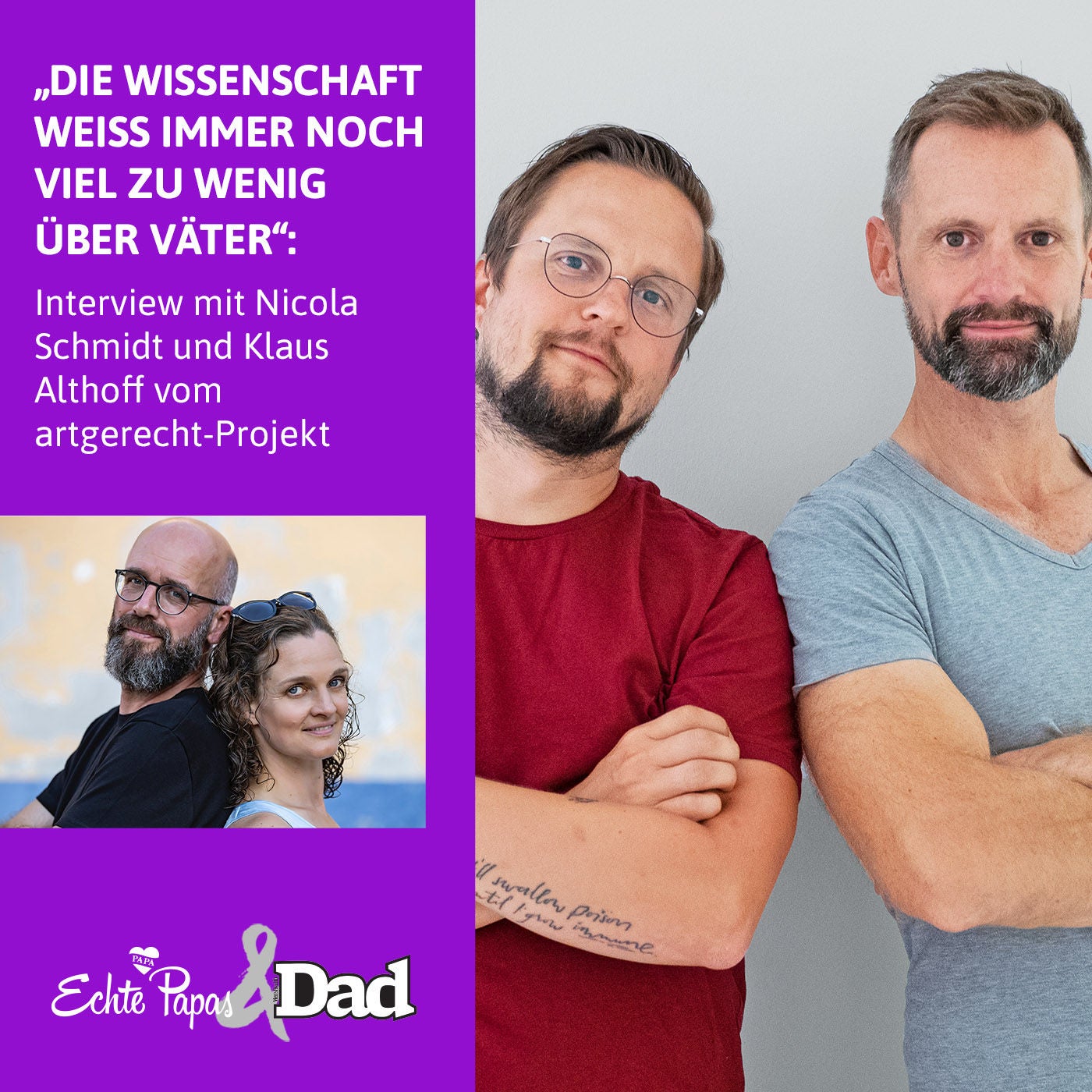 „Die Wissenschaft weiß noch viel zu wenig über Väter“: Interview mit Nicola Schmidt und Klaus Althoff von 'artgerecht'