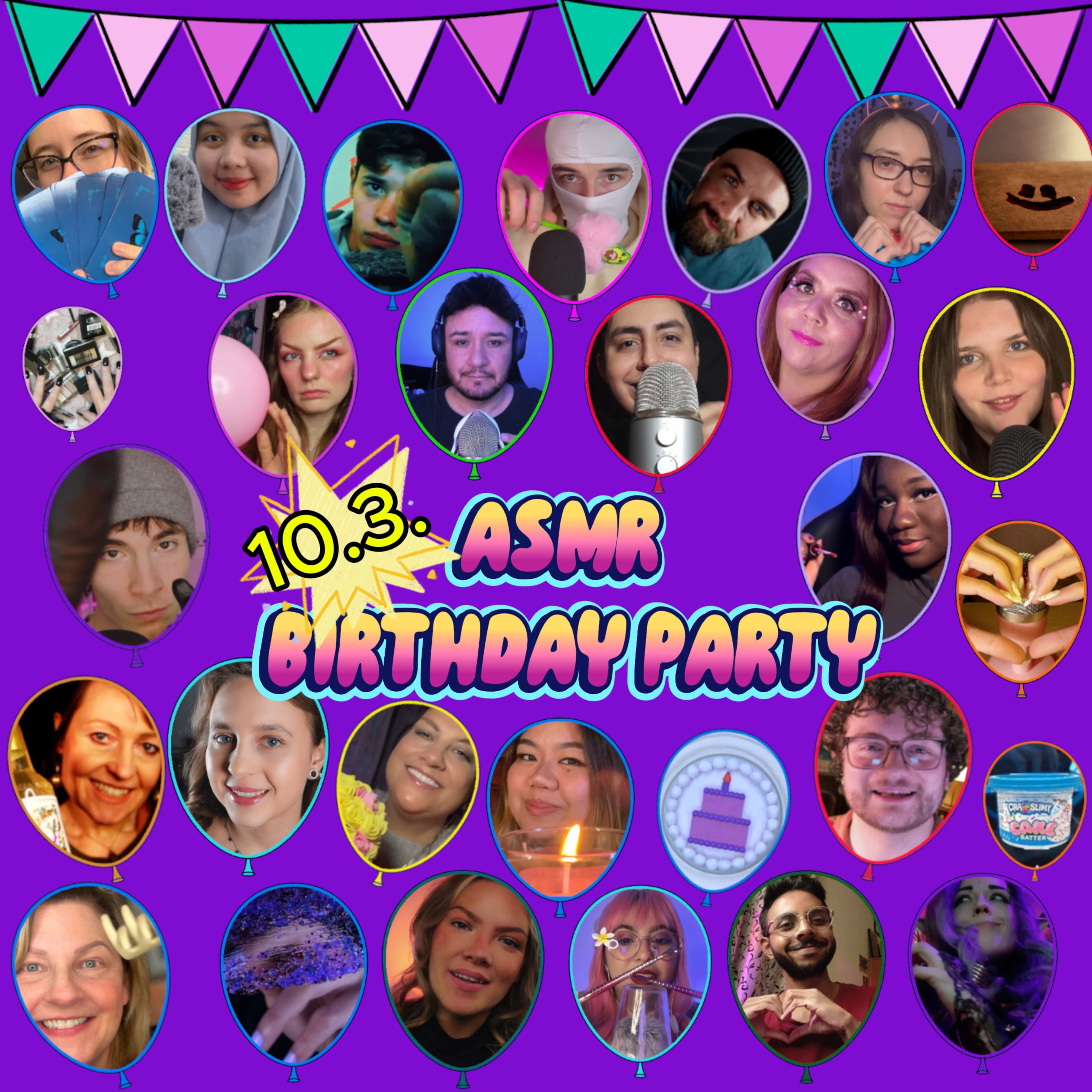 ASMR Birthday Party Collab - 31 ASMR Artists - +2H