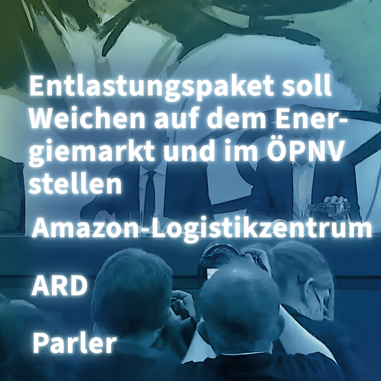 Entlastungspaket, Amazon-Logistikzentrum, ARD, Parler | Kurz informiert vom 05.09.2022 by heise online