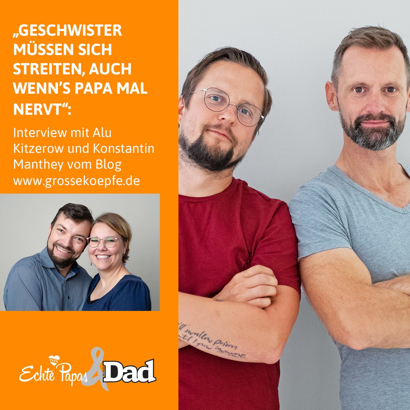 „Geschwister müssen sich streiten, auch wenn’s Papa mal nervt“: Interview mit Alu Kitzerow und Konstantin Manthey