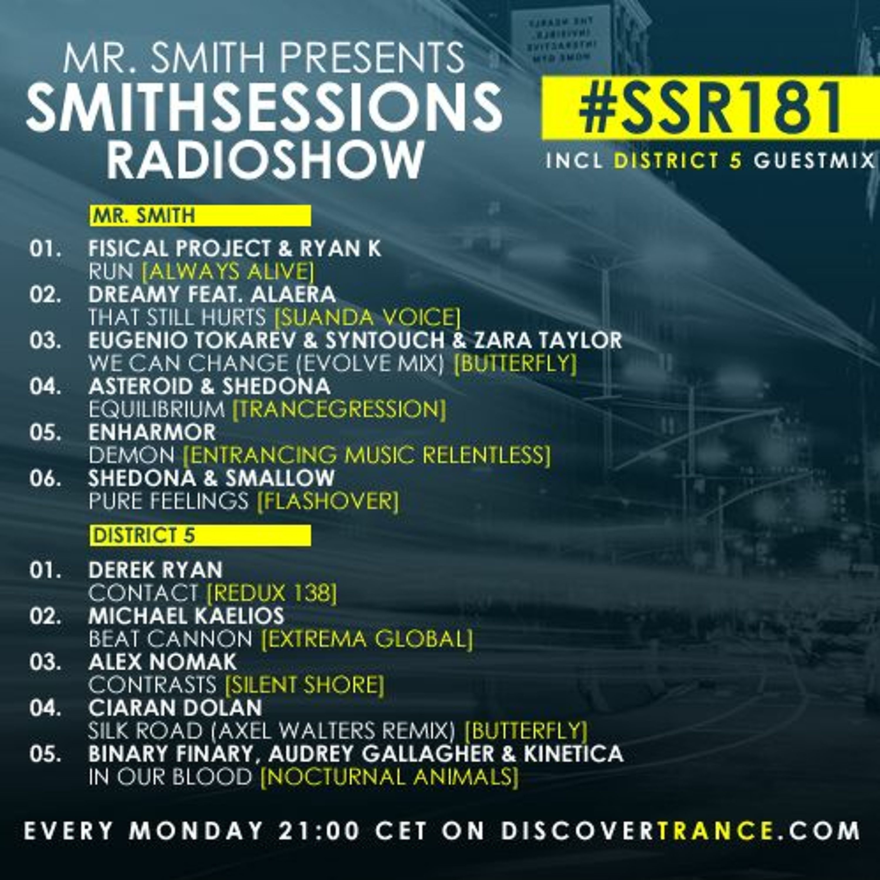Smith Sessions Radioshow 181 (incl. District 5 Guestmix)