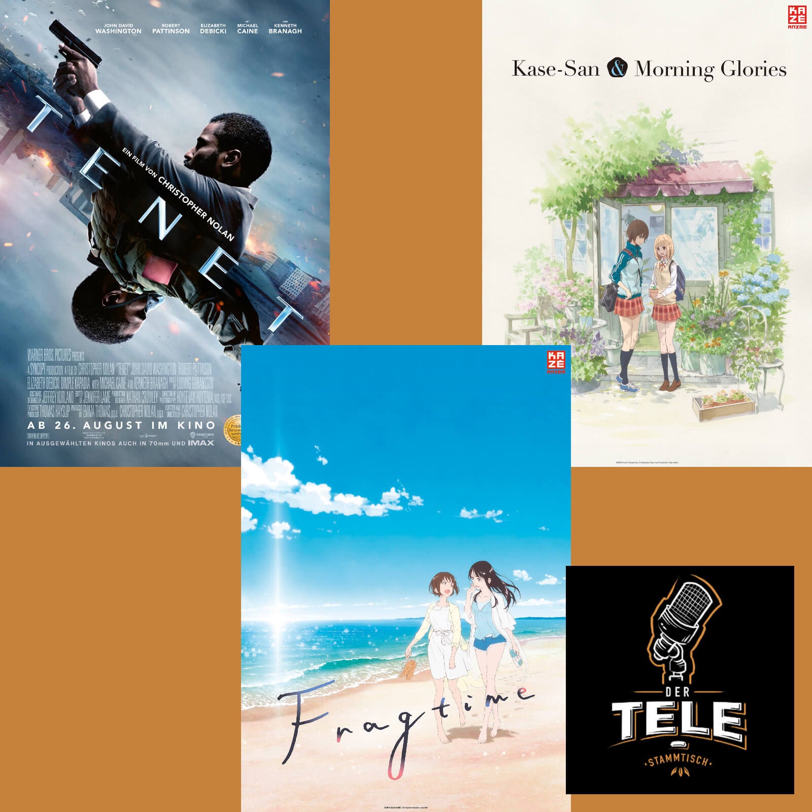 "Tenet", "Fragtime" und "Kase-San and Morning Glories"