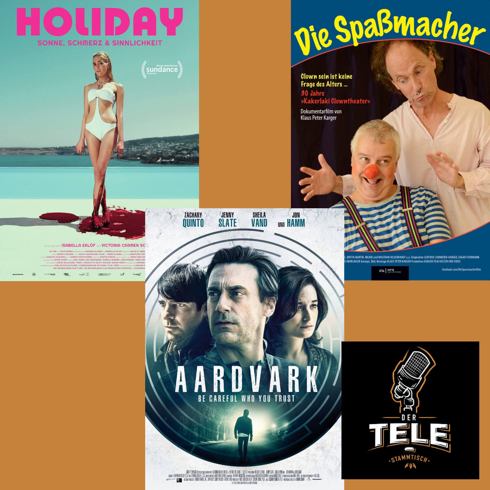 Reviews - "Holiday", "Aardvark" und "Die Spaßmacher"