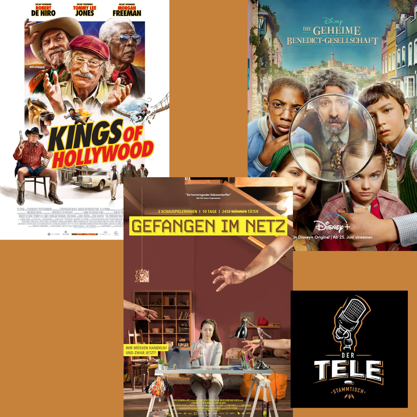 "Kings of Hollywood", "Gefangen im Netz" und "Die Geheime Benedict-Gesellschaft"