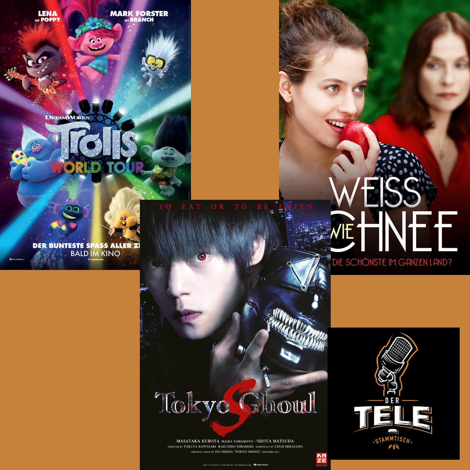 "Trolls: World Tour", "Tokio Ghoul S" und "Weiss Wie Schnee"