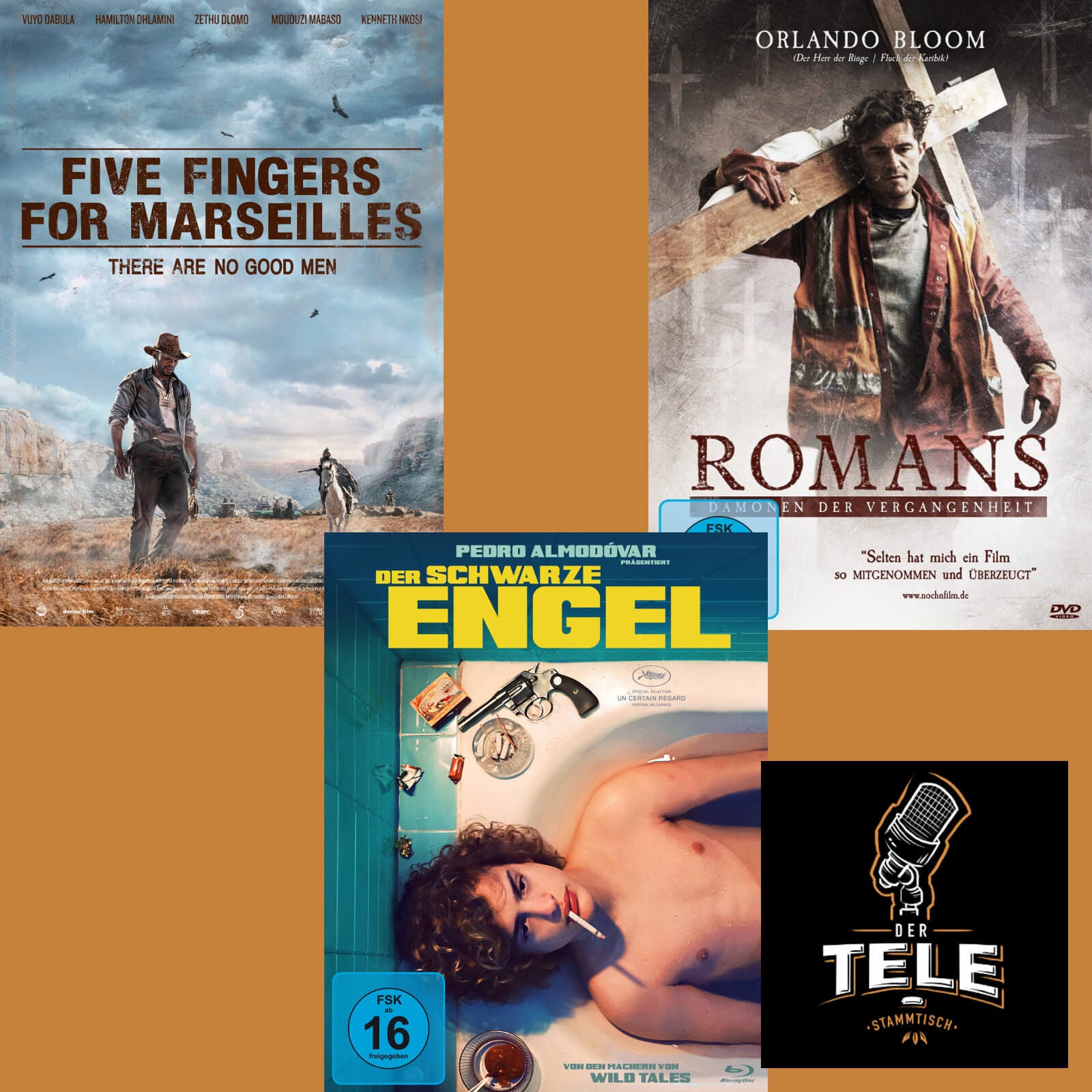 Reviews - "Five Fingers For Marseilles", "Der Schwarze Engel" und "Romans"