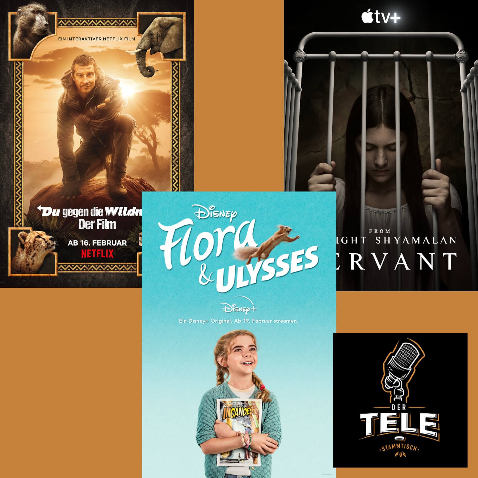 "Du Gegen Die Wildnis", "Flora & Ulysses" und "Servant (Staffel 1+2)"