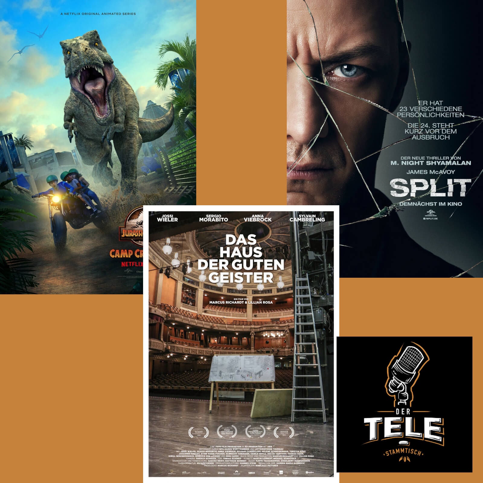 "Jurassic World - Neue Abenteuer" (Staffel 2), "Das Haus der guten Geister" und "Split"