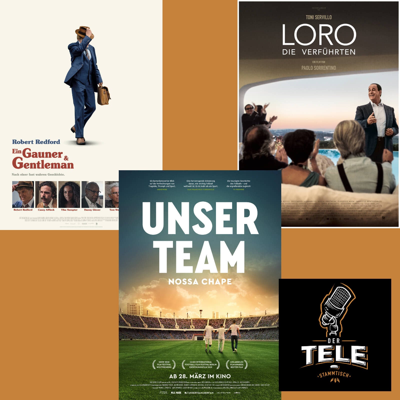 Reviews - "Ein Gauner & Gentleman", "Unser Team - Nossa Chape" (Interview mit Michael Zimbalist) und "Loro - Die Verführten"