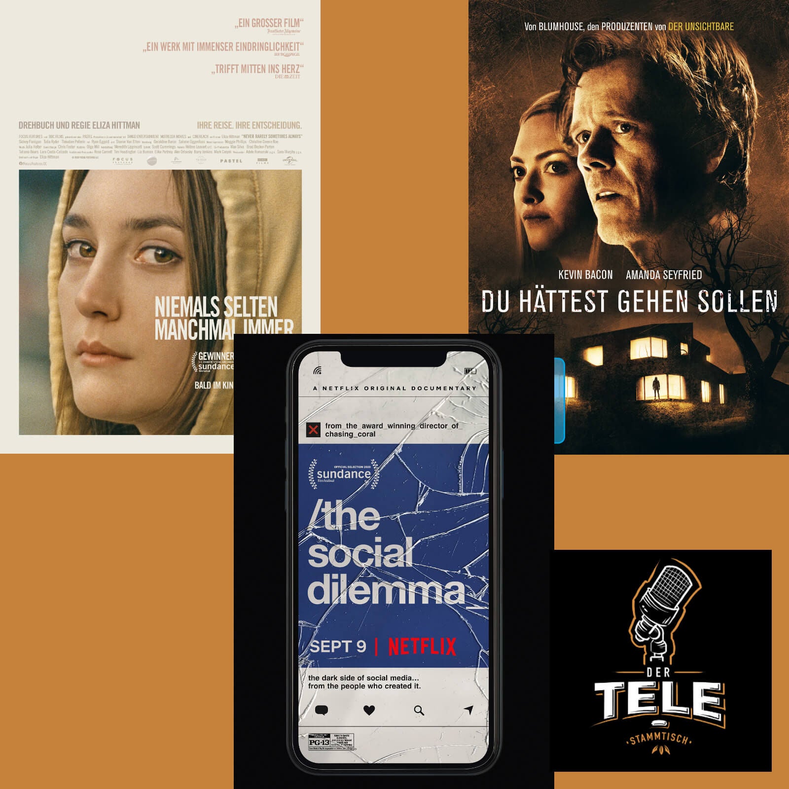 "Niemals Selten Manchmal Immer" "Das Dilemma mit den Sozialen Medien" und "You Should Have Left"