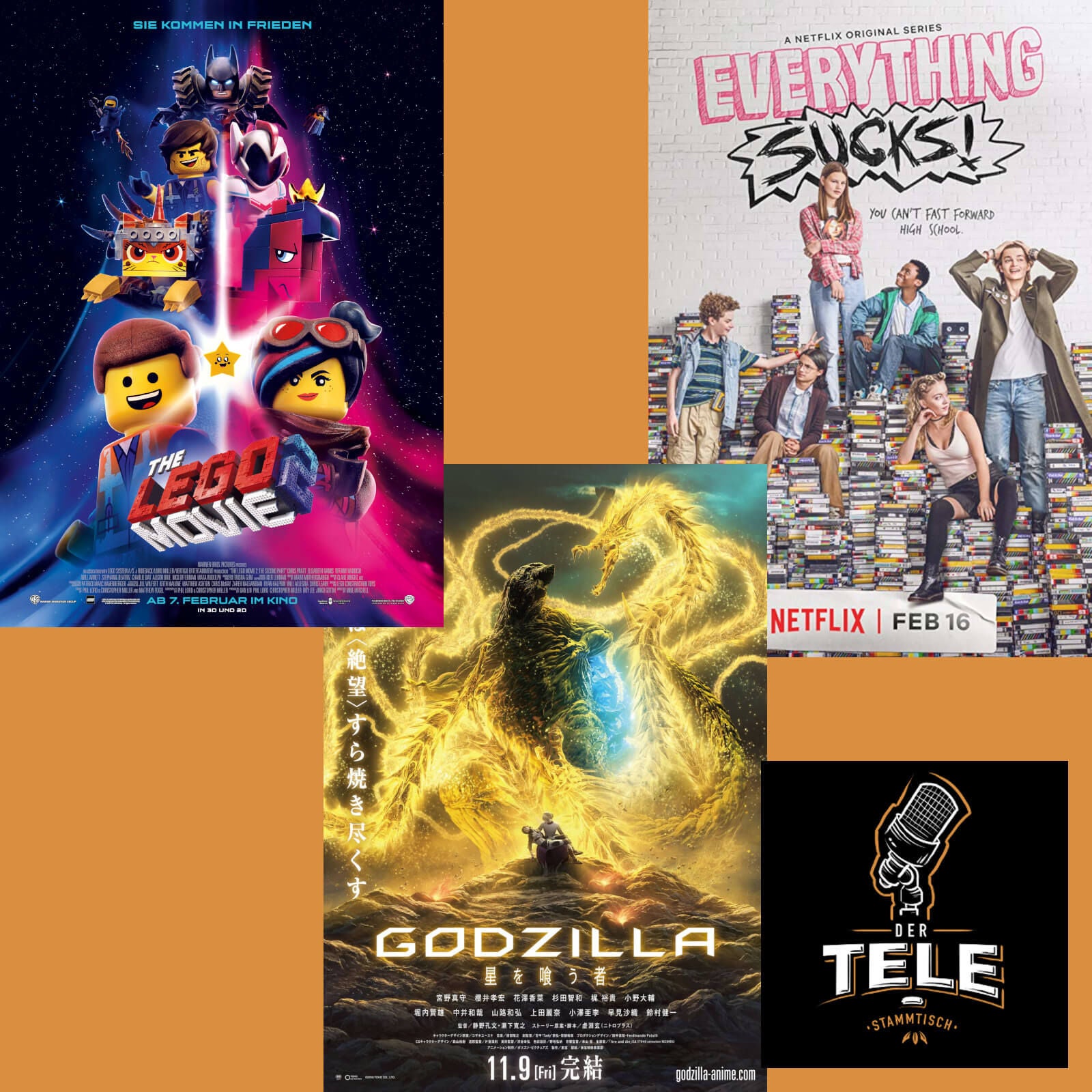 Reviews - "The Lego Movie 2", "Godzilla (Netflix)" und "Everything Sucks!"