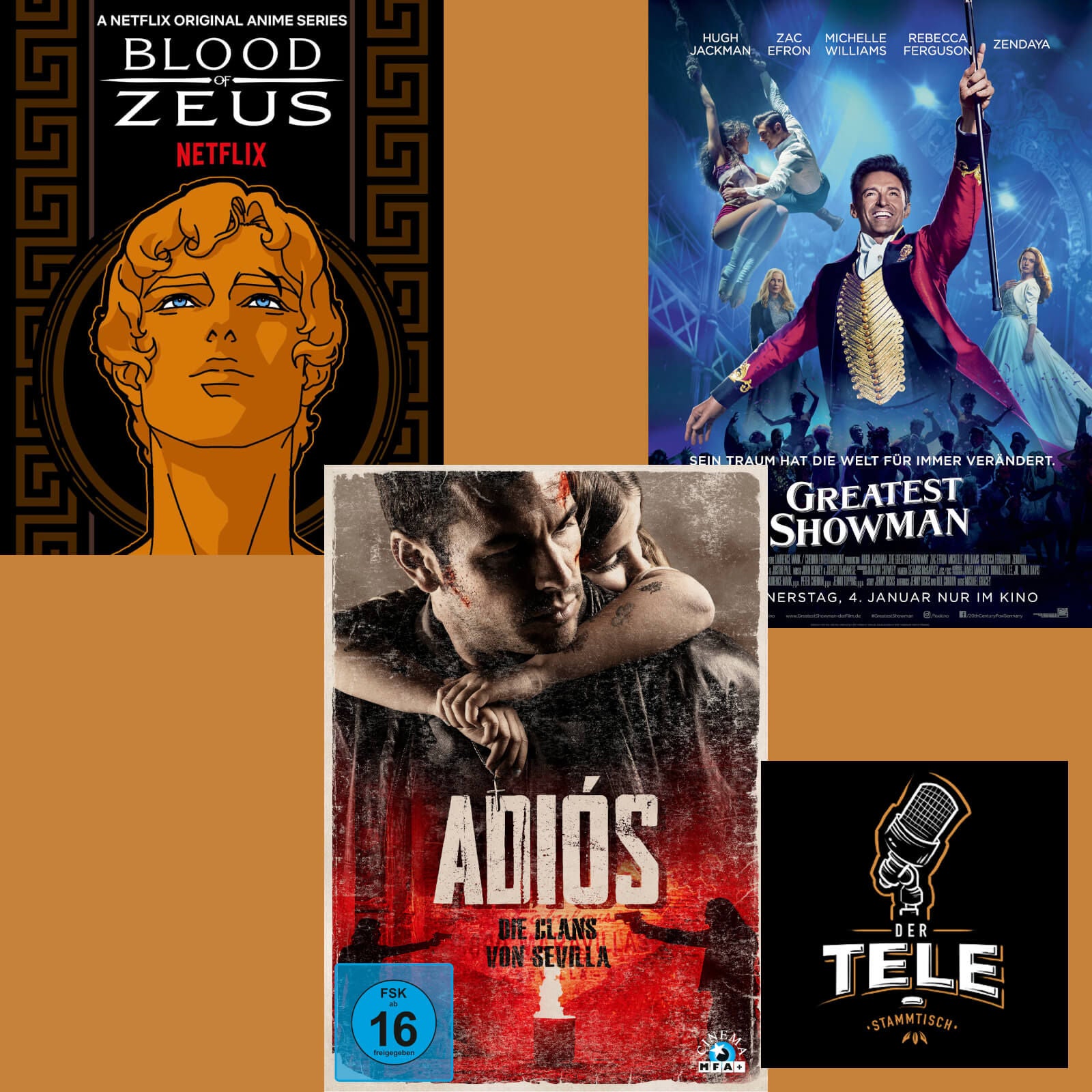 "Blood Of Zeus", "ADIÓS" und "Greatest Showman"