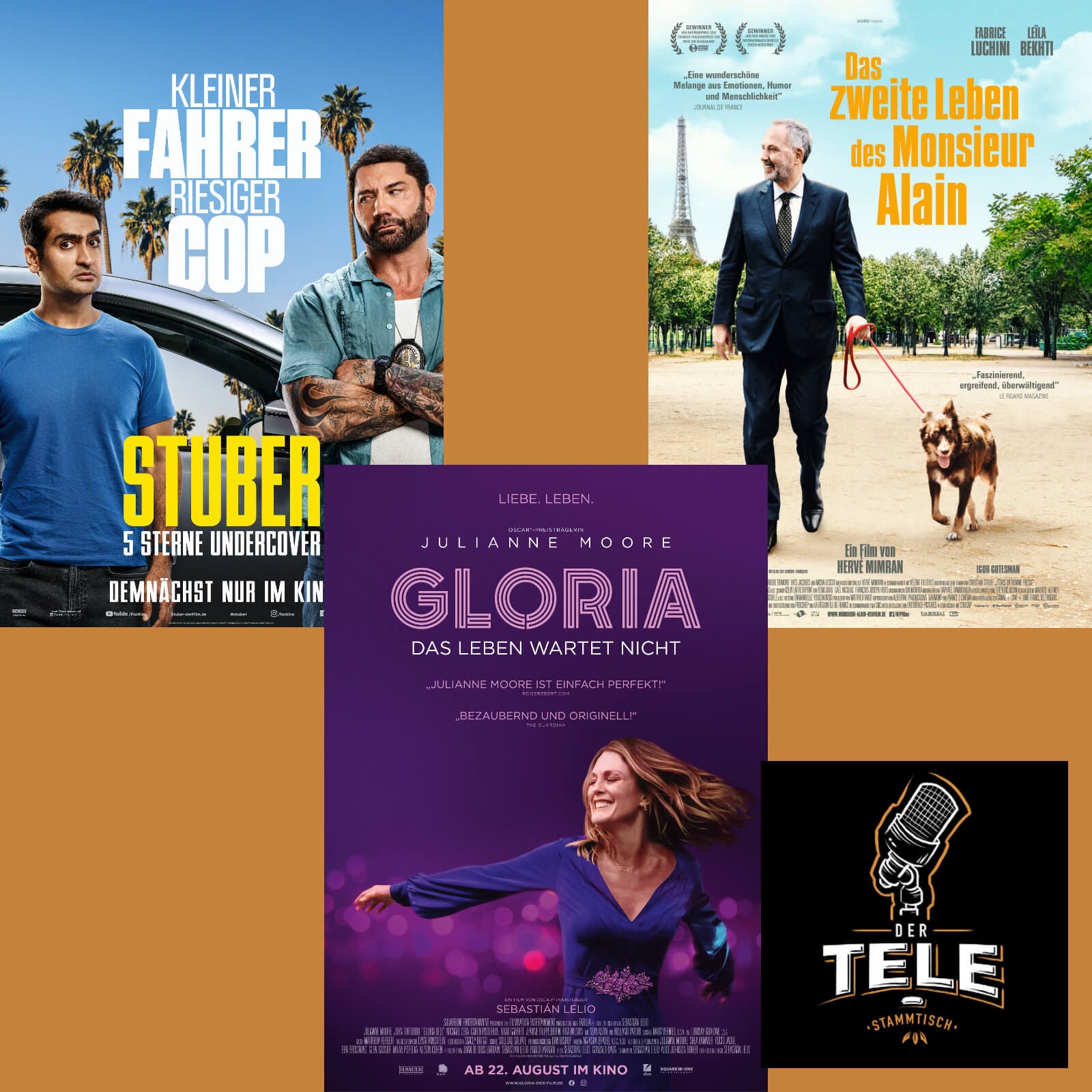 Reviews - "Stuber", "Gloria" und "Das Zweite Leben Des Monsieur Alain"
