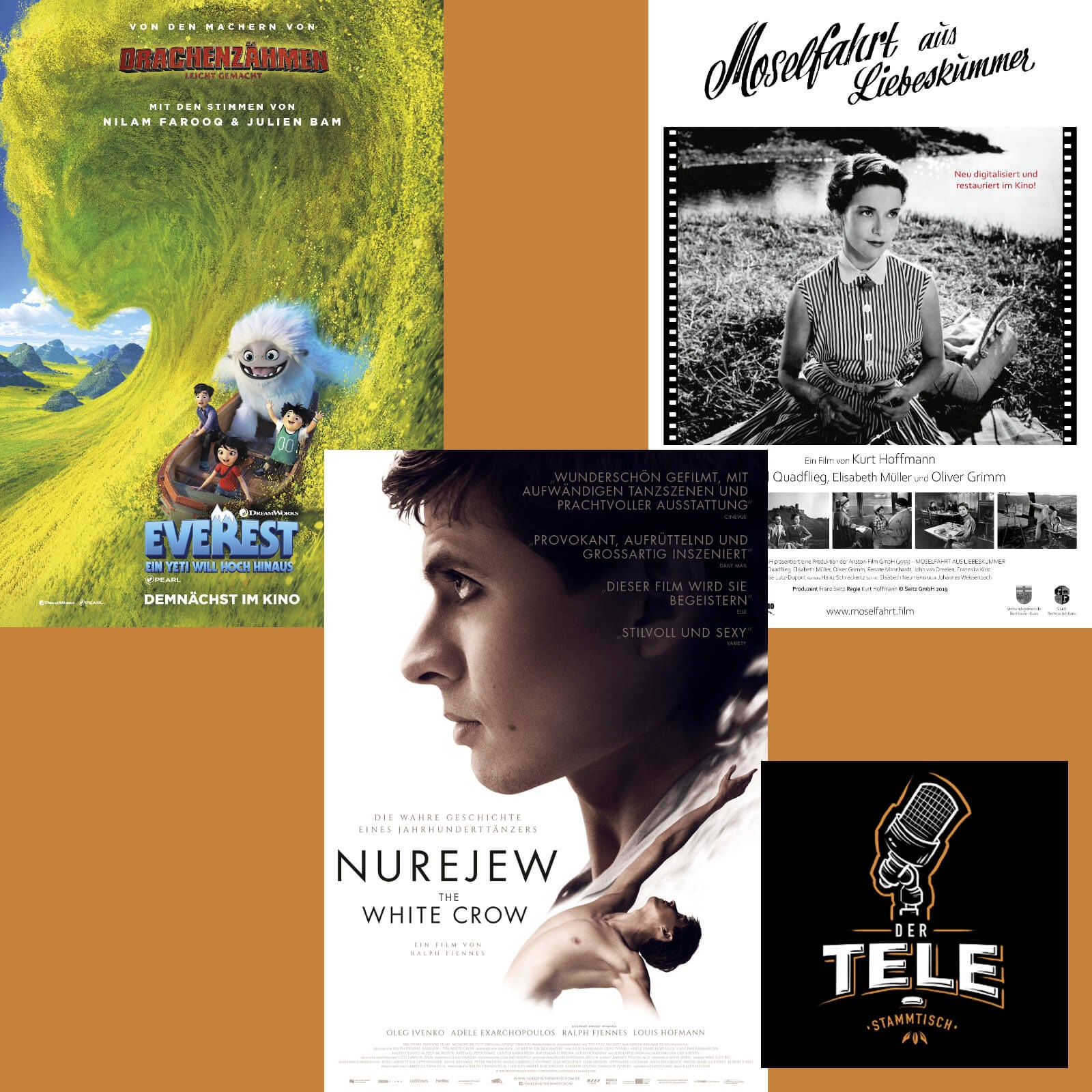 Reviews - "Everest", "Nurejew" und "Moselfahrt aus Liebeskummer"