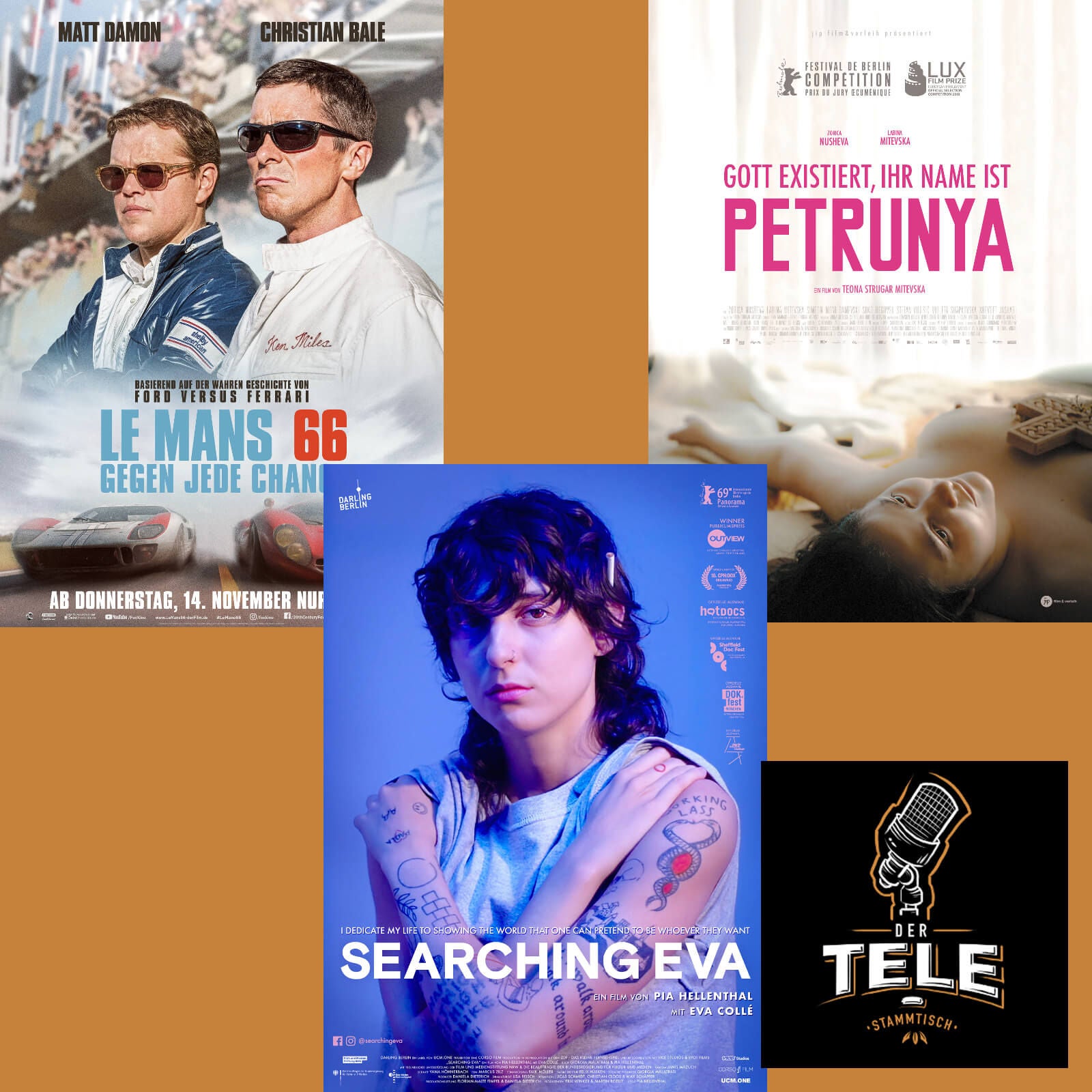 Reviews - "Le Mans 66", "Searching Eva" und "Gott Existiert, Ihr Name Ist Petrunya"