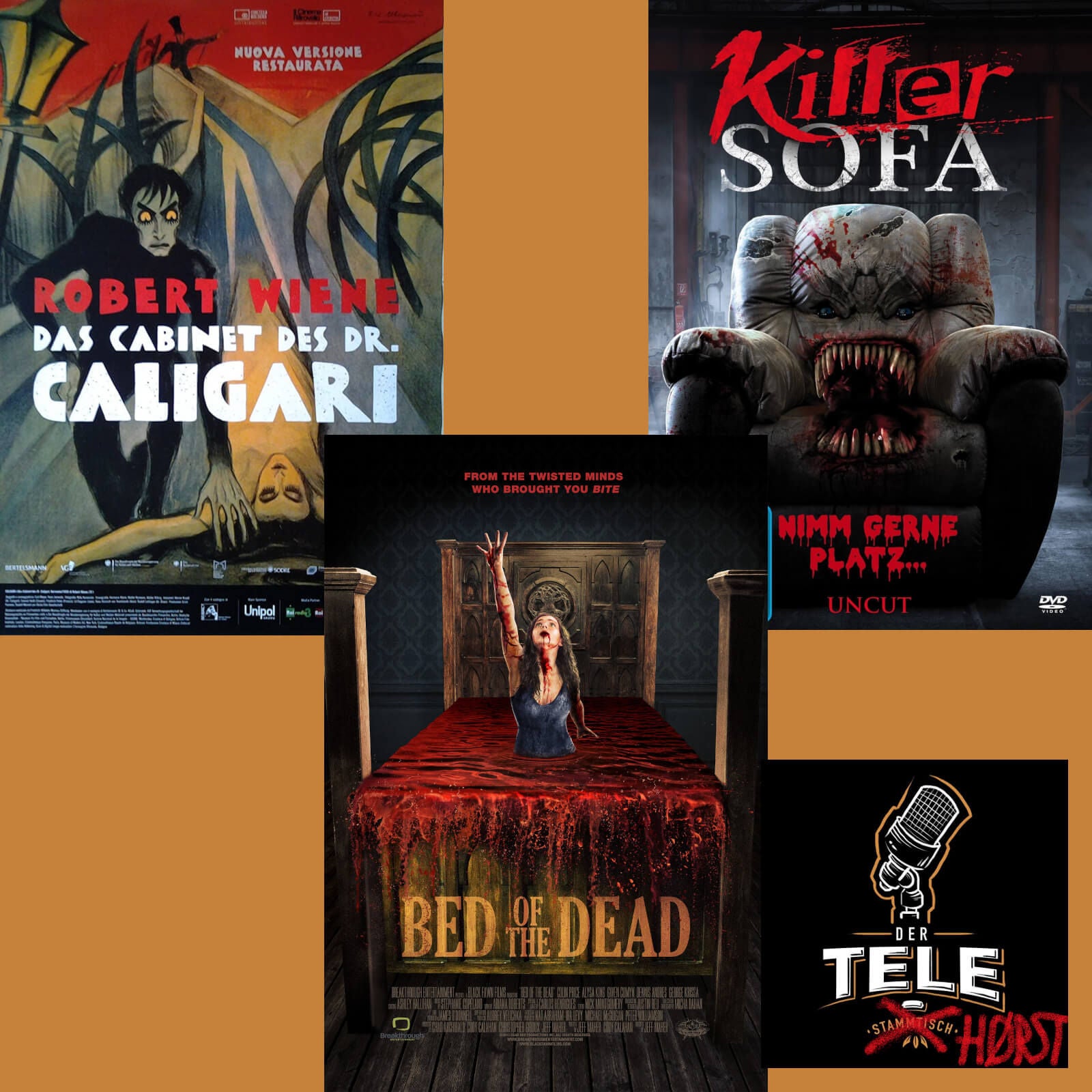 "Das Cabinet des Dr. Caligari", "Bed of the Dead" und "Killer Sofa"