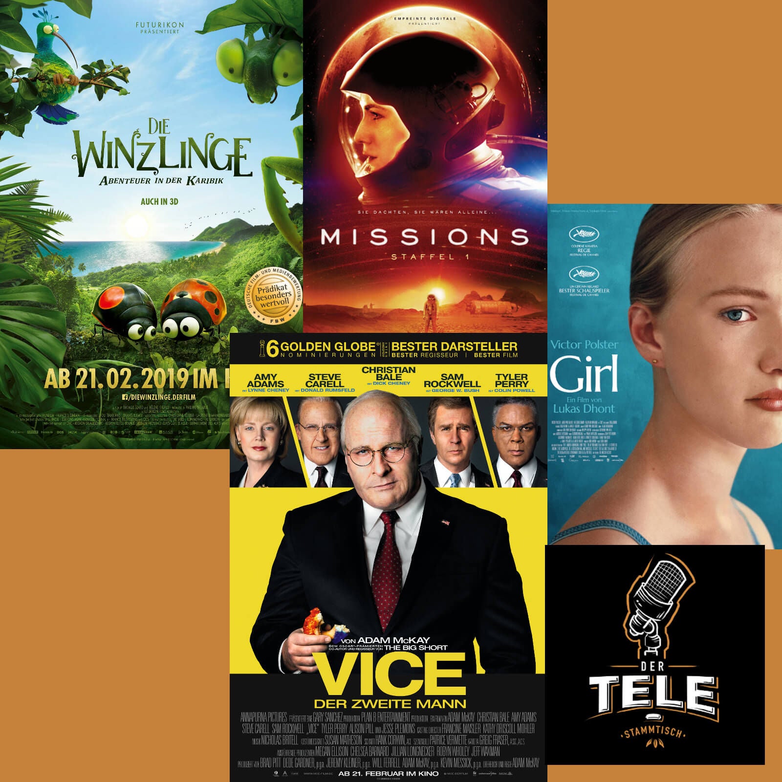 Reviews - "Die Winzlinge 2", "Vice", "Missions" und "Girl"