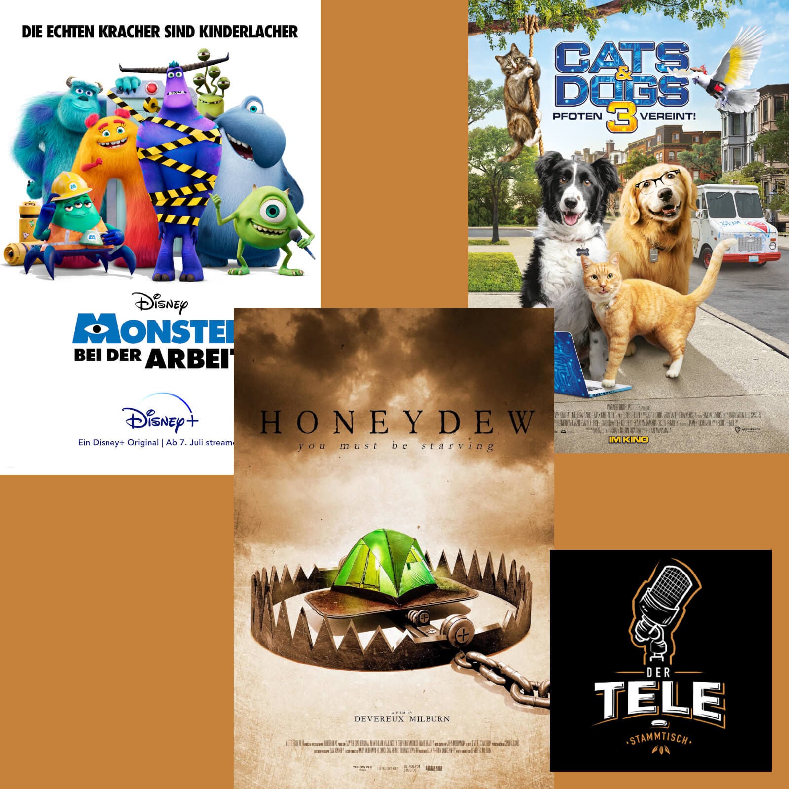 "Monster bei der Arbeit", "Honeydew" und "Cats and Dogs 3"