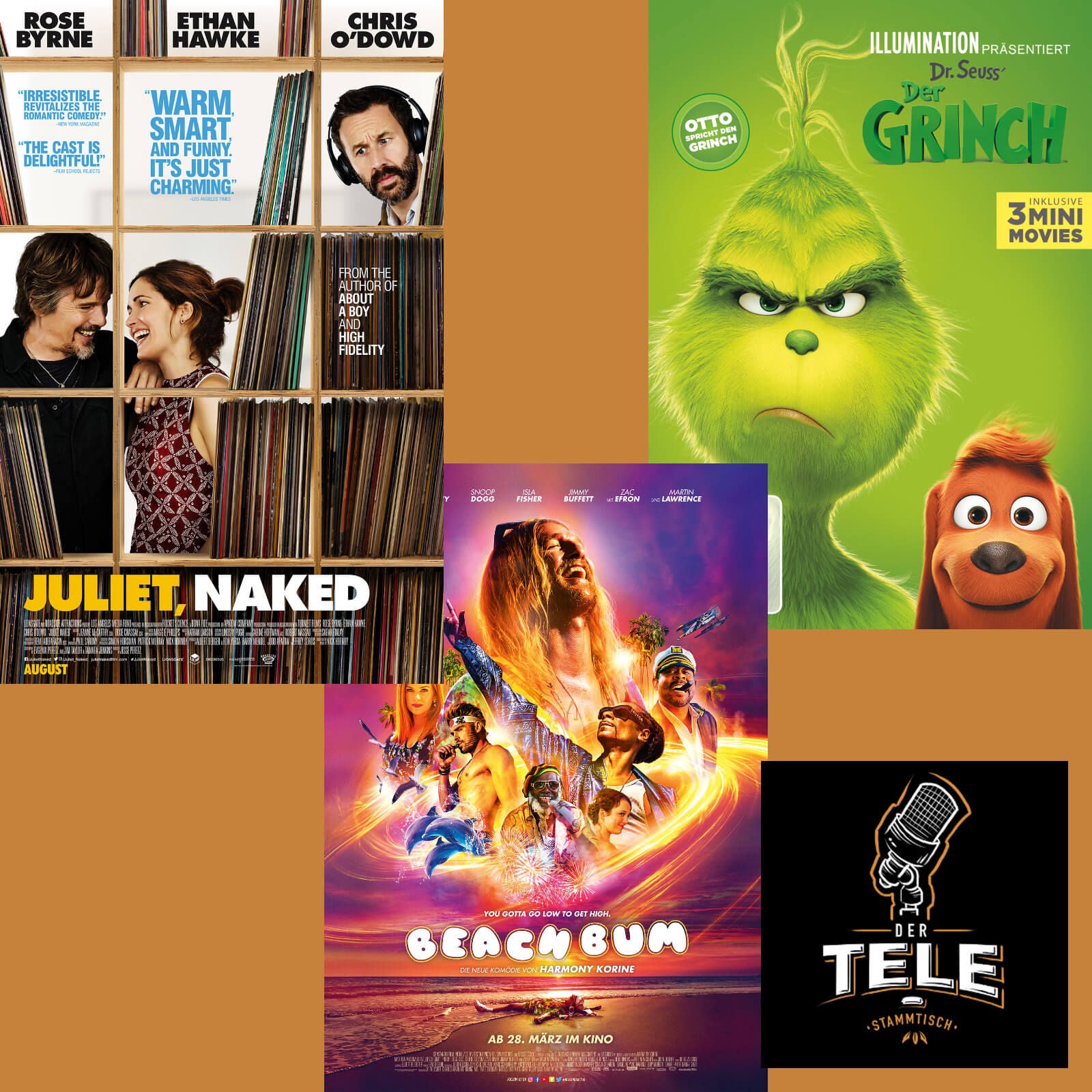 Reviews - "Juliet, Naked", "Beach Bum" und "Der Grinch"