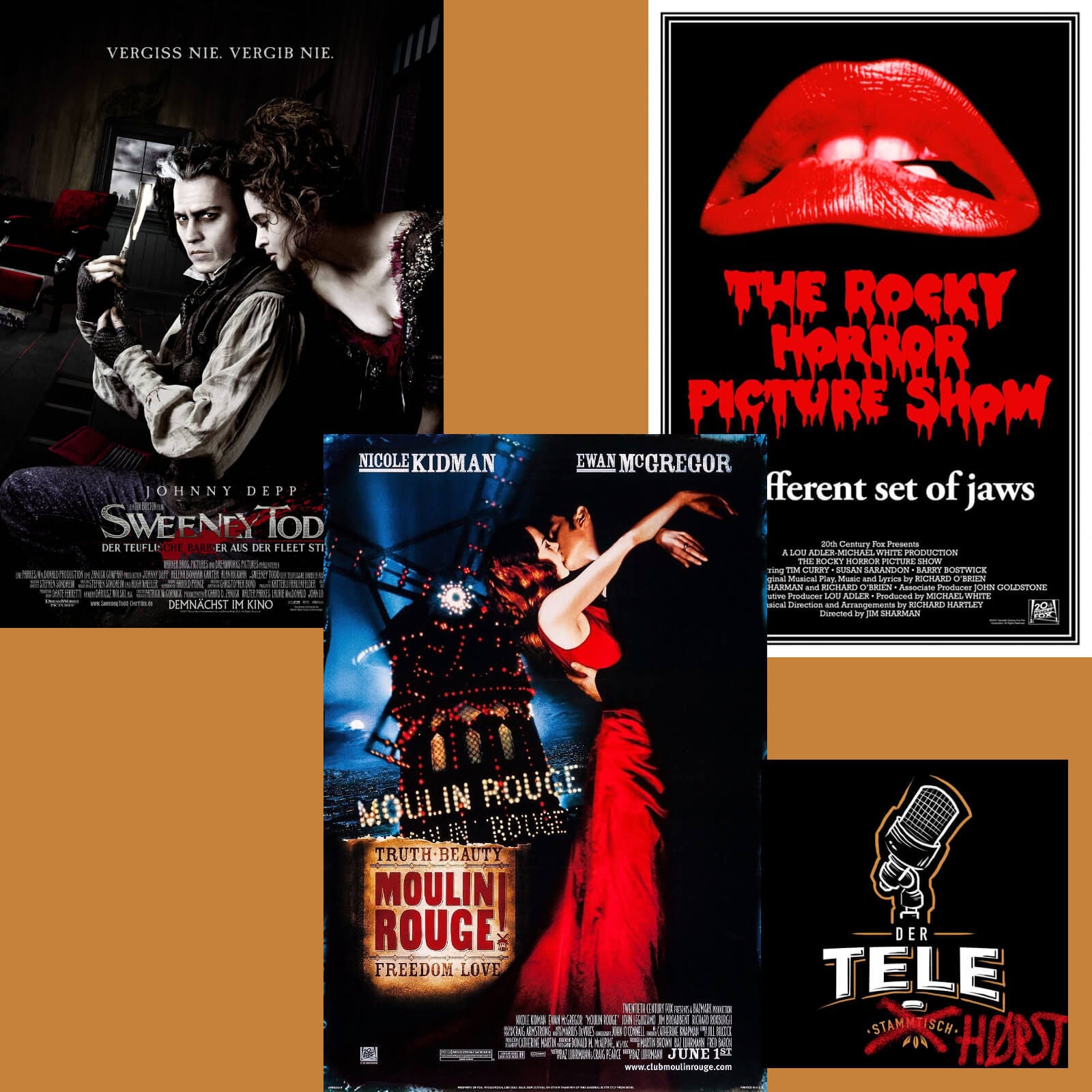 "Sweeney Todd", "Moulin Rouge!" und "Rocky Horror Picture Show"