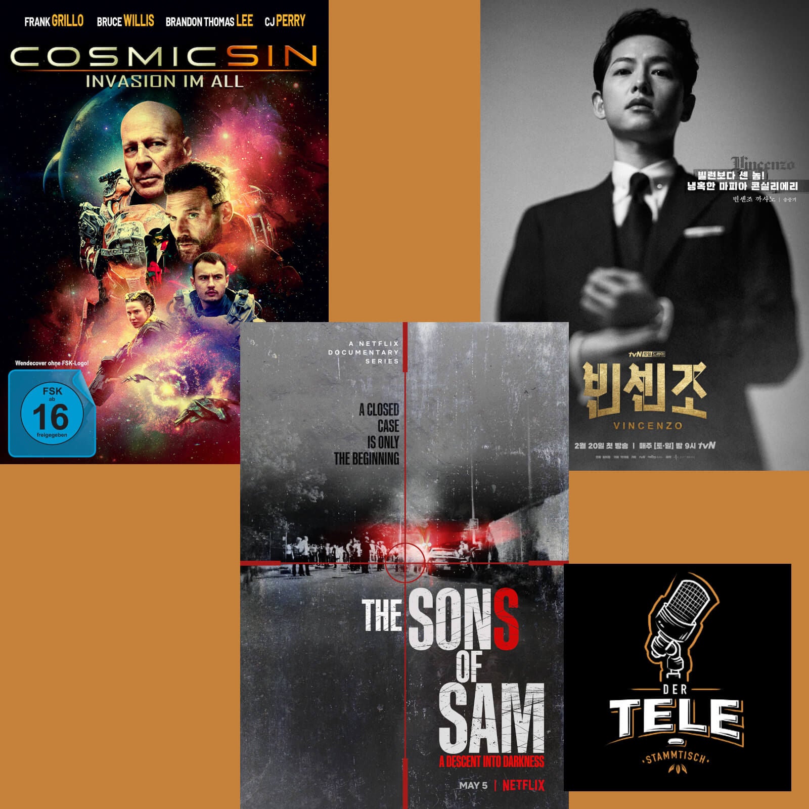 "Cosmic Sin", "Sons of Sam" und "Vincenzo"