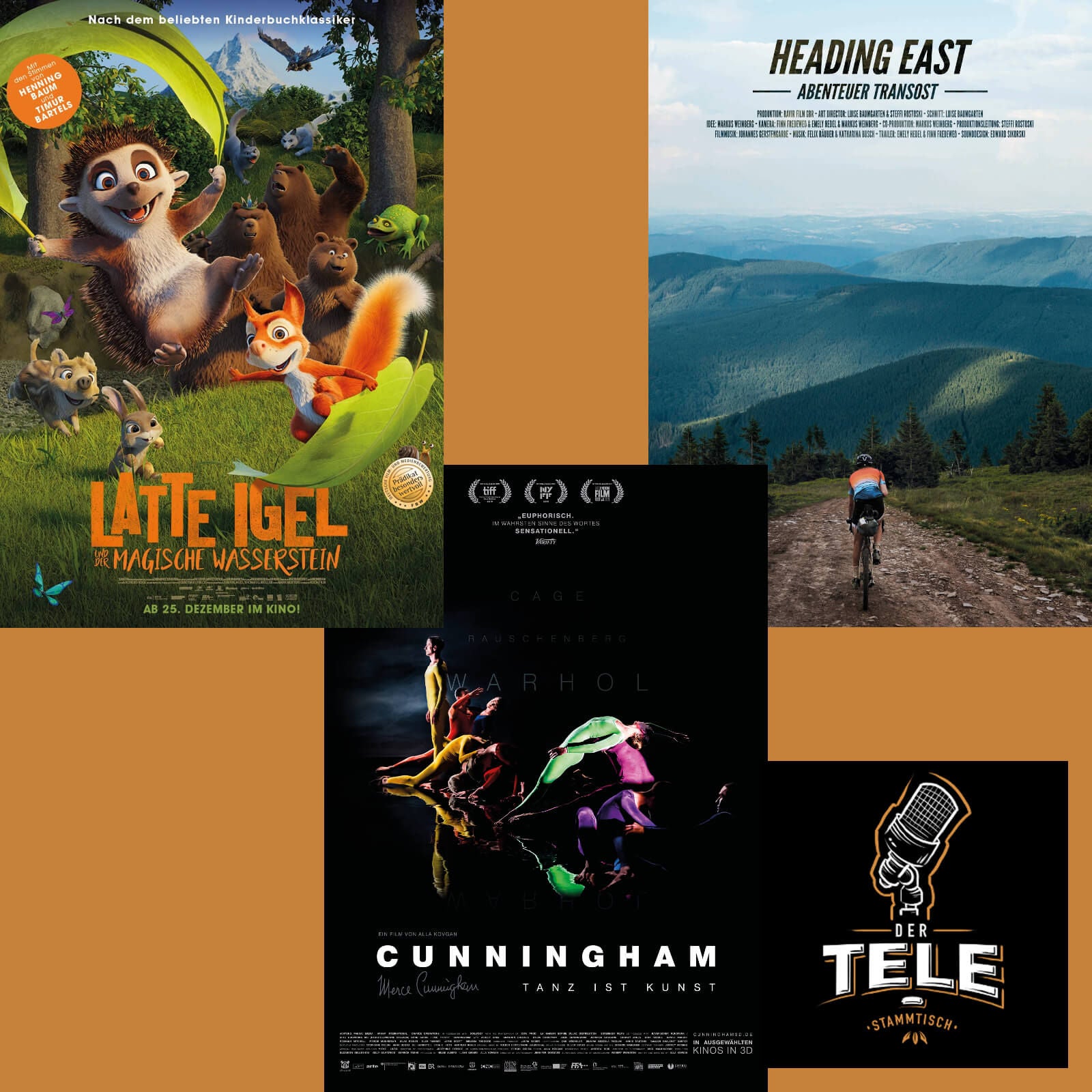 Reviews - "Latte Igel Und Der Magische Stein", "Cunningham" und "Heading East"