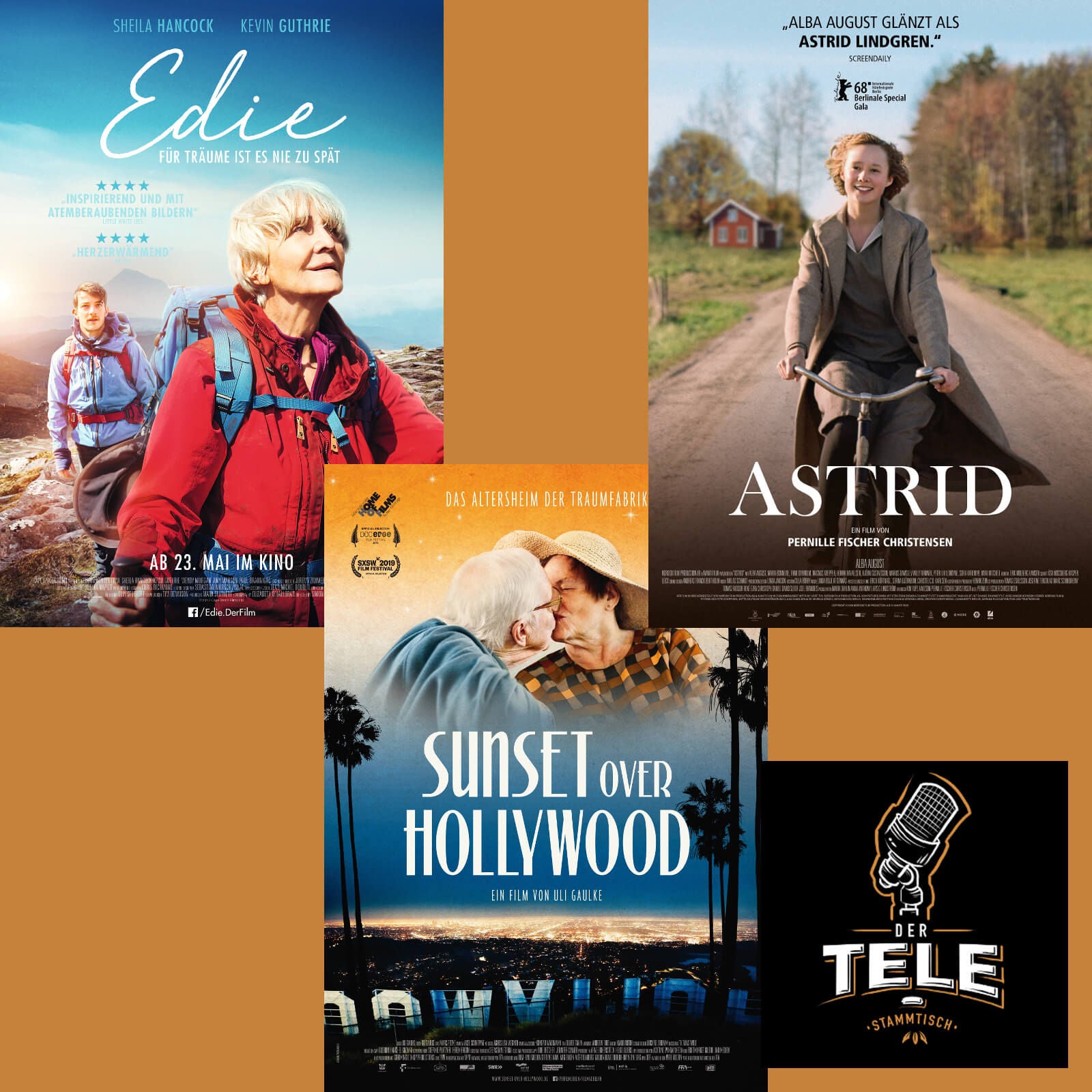 Reviews - "Edie" (+Interview Simon Hunter), "Sunset Over Hollywood" und "Astrid"