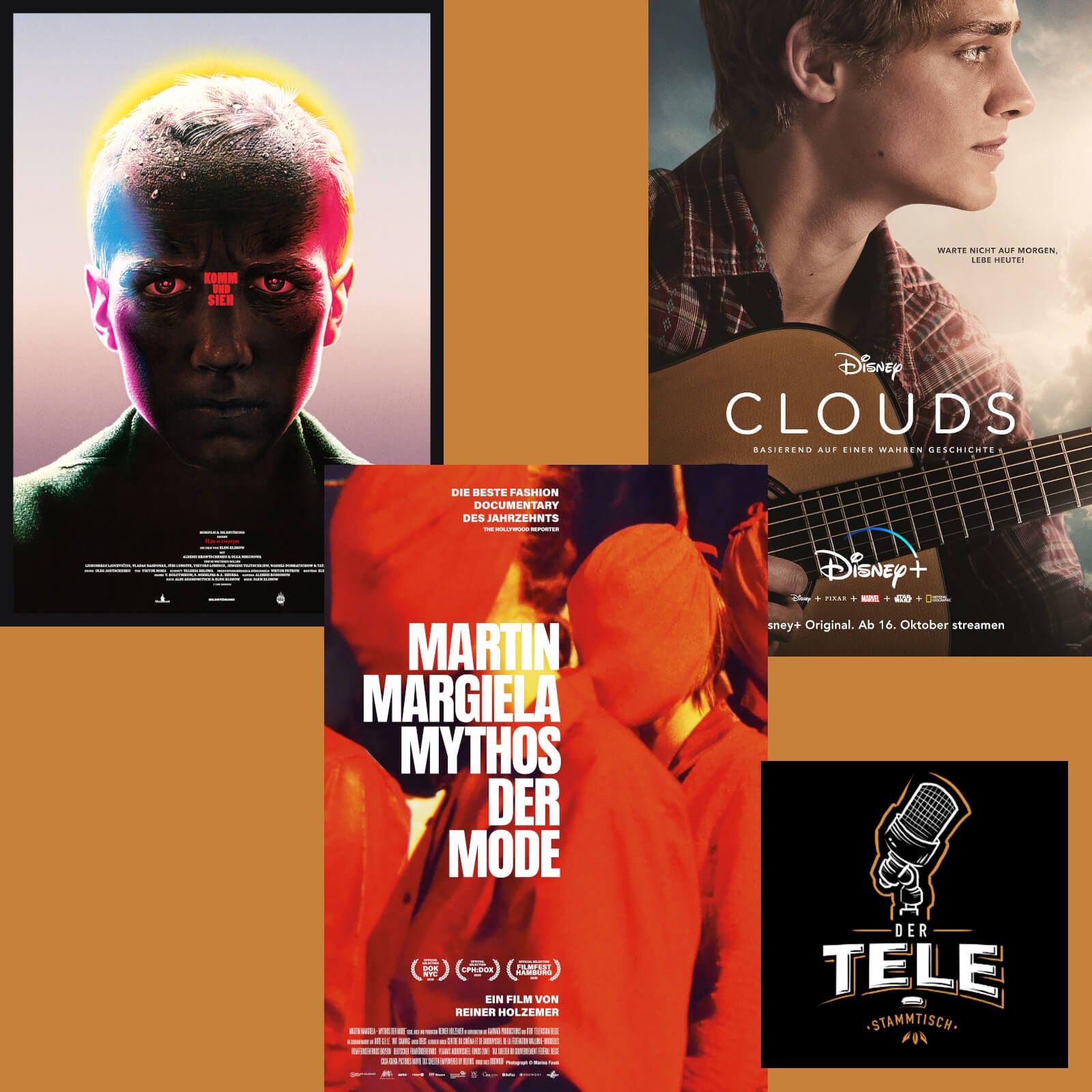 "Komm und Sieh", "Martin Margiela Mythos der Mode" und "Clouds"