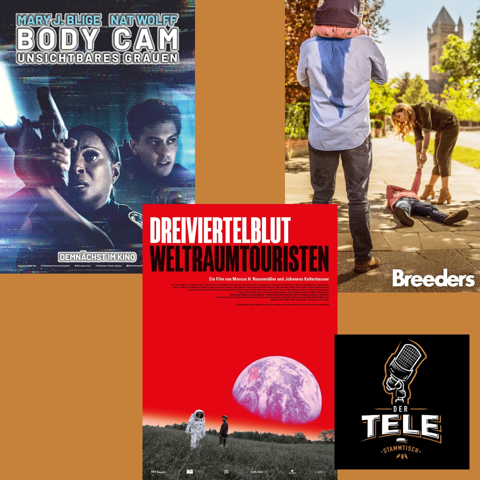 "Body Cam", "Dreiviertelblut Weltraumtouristen" und "Breeders"