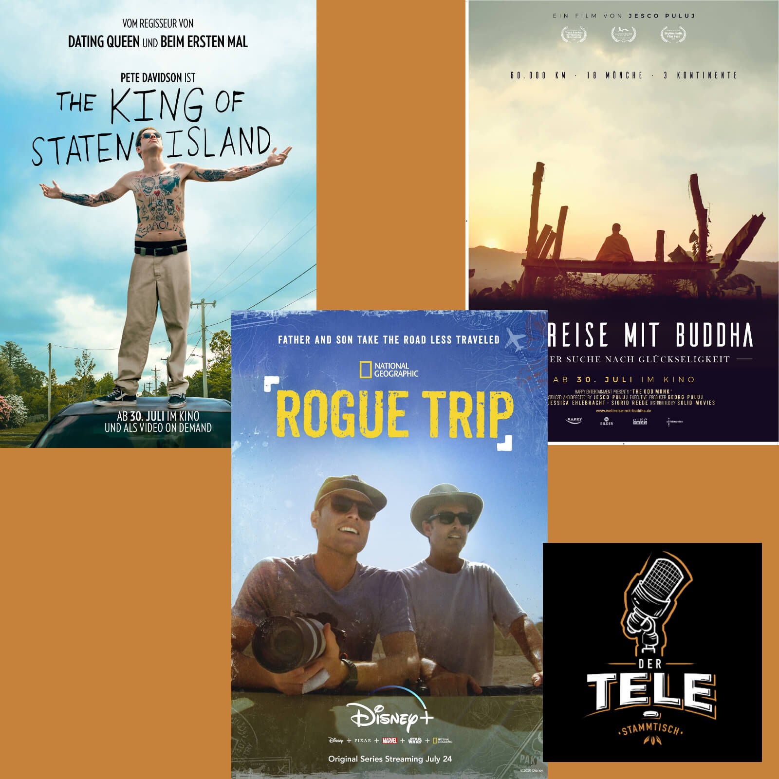 "King of Staten Island", "Rogue Trip" und "Weltreise mit Buddha"
