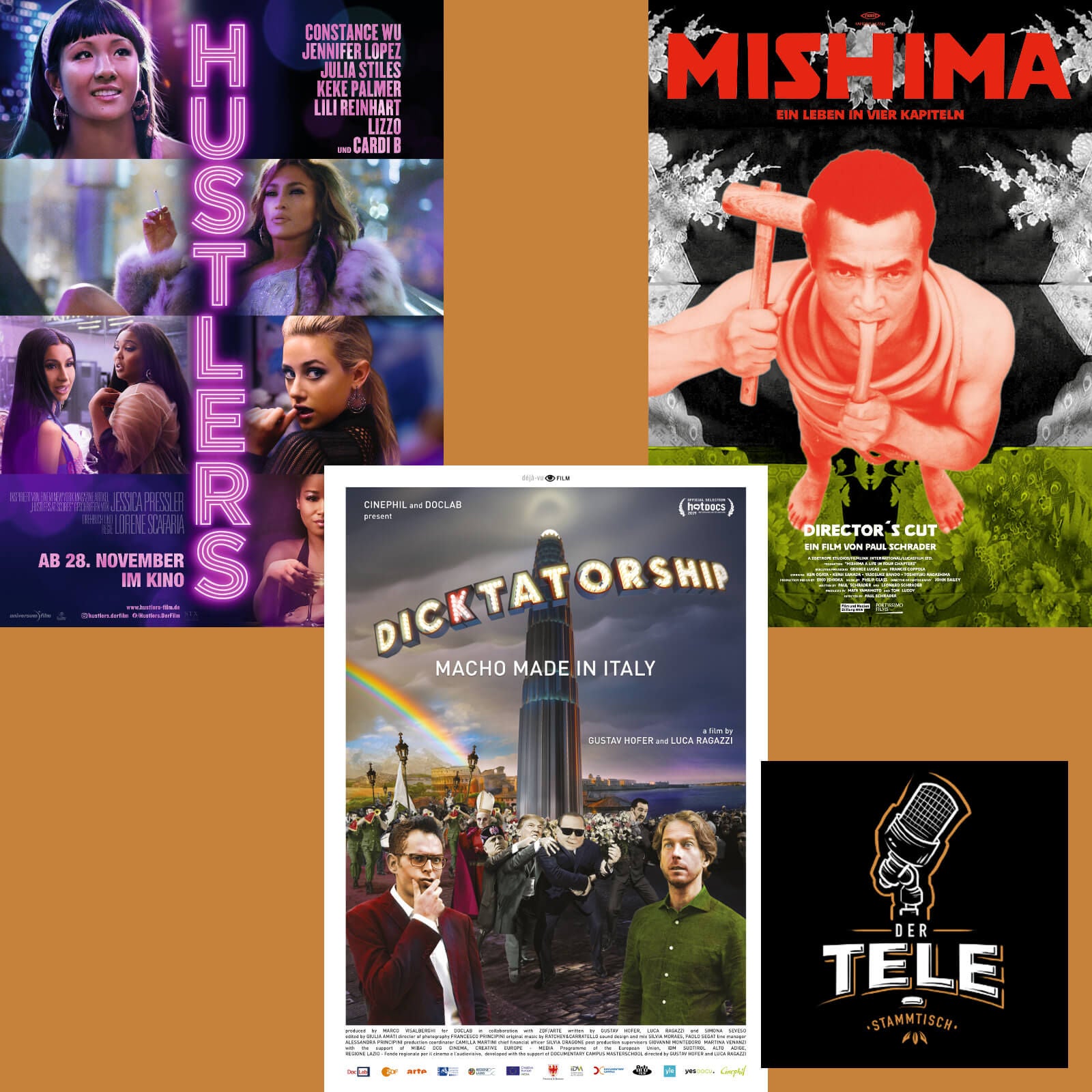 Reviews - "Hustlers", "Dicktatorship" und "Mishima"