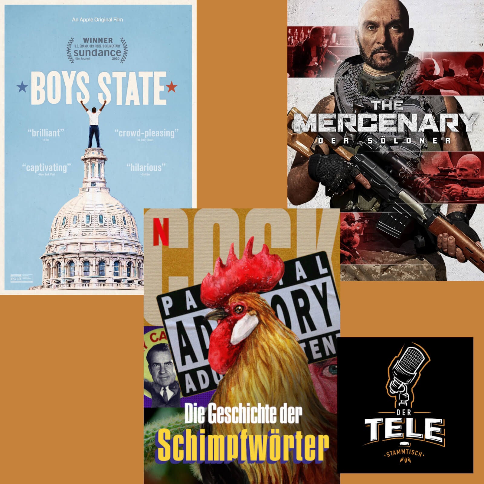 "Boys State", "Die Geschichte der Schimpfwörter" und "The Mercenary"
