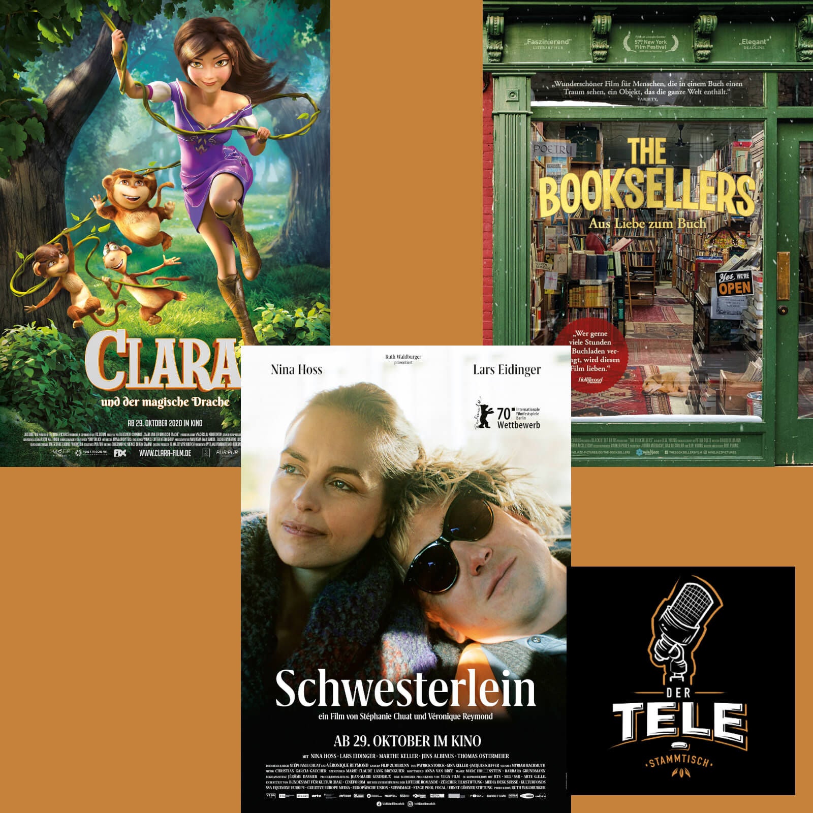 "Clara und der magische Drache", "Schwesterlein" und "The Booksellers"
