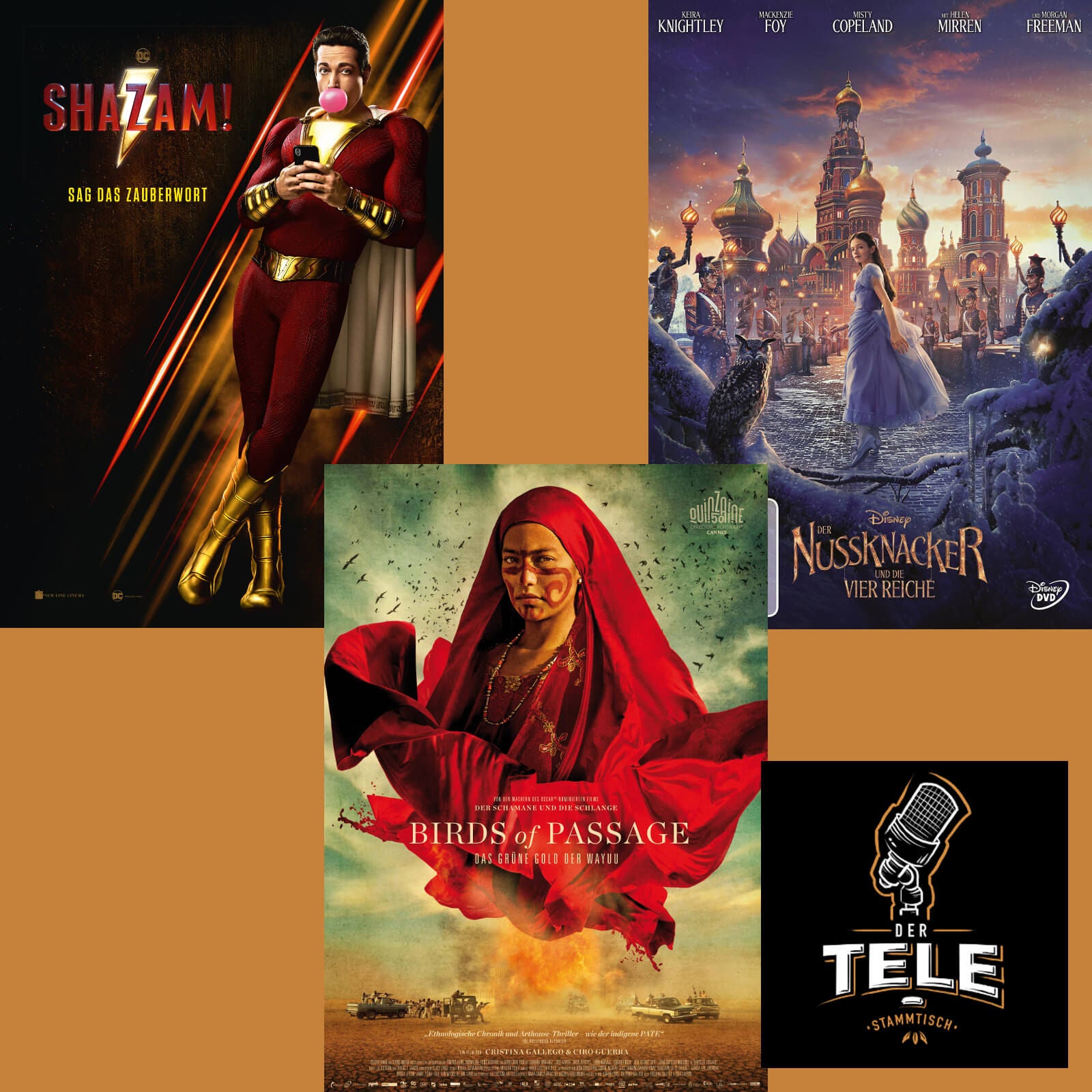 Reviews - "Shazam!", "Birds Of Passage" und "Der Nussknacker und die vier Reiche"