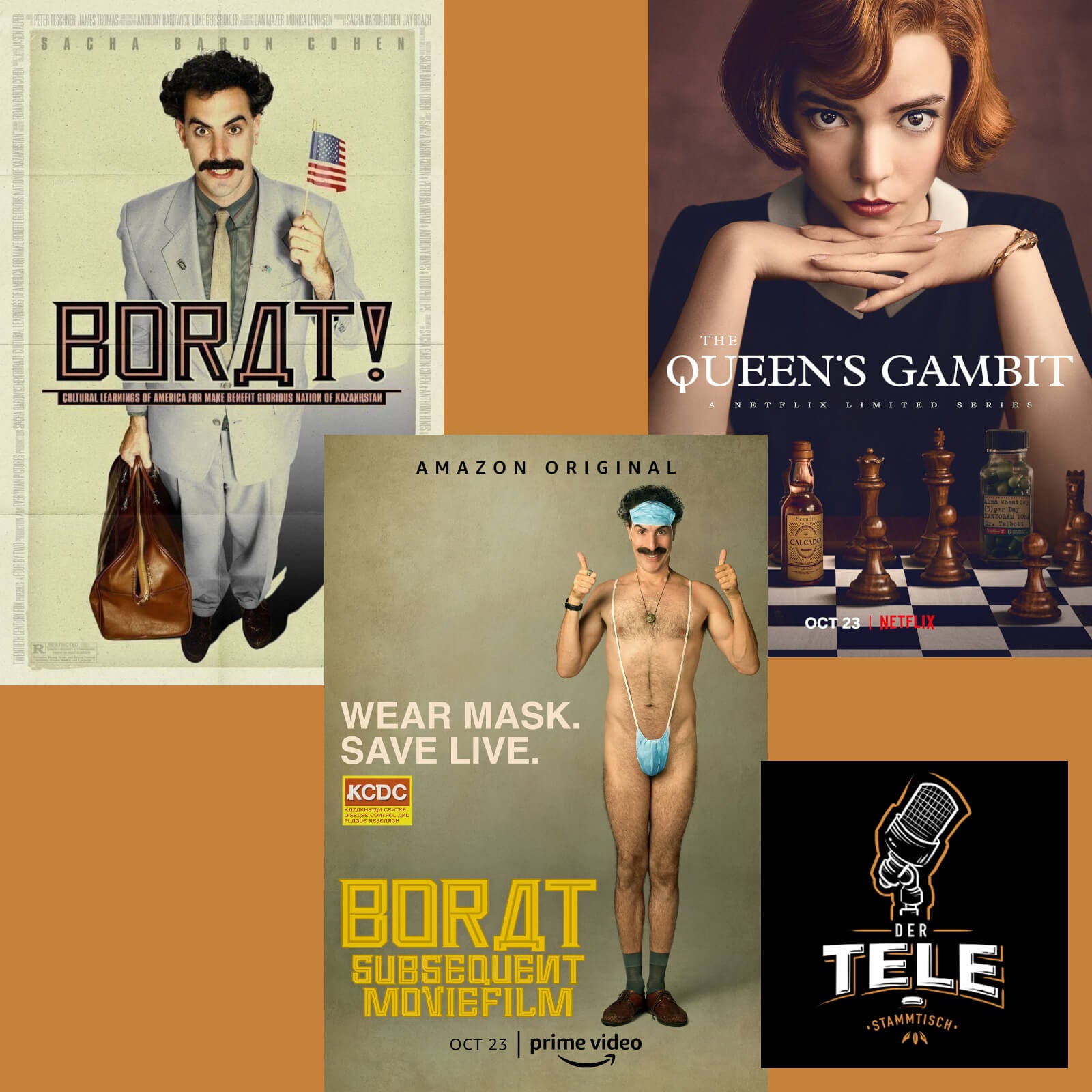 "Borat", "Borat 2" und "Das Damengambit"