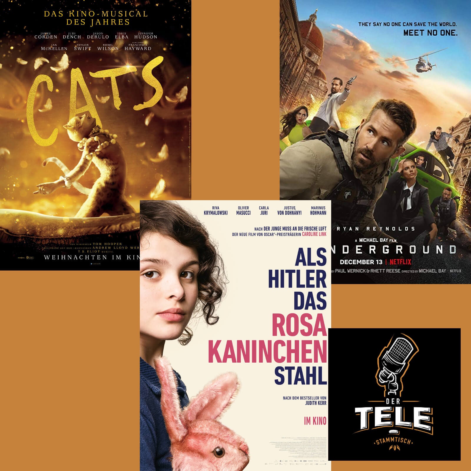 Reviews - "Cats", "Als Hitler Das Rosa Kaninchen Stahl" und "6 Underground"