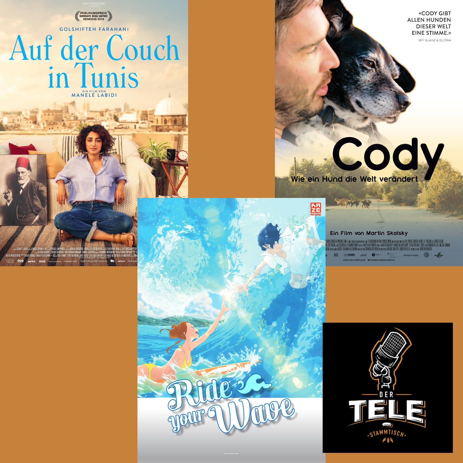 "Auf der Couch in Tunis", "Ride your Wave" und "Cody"