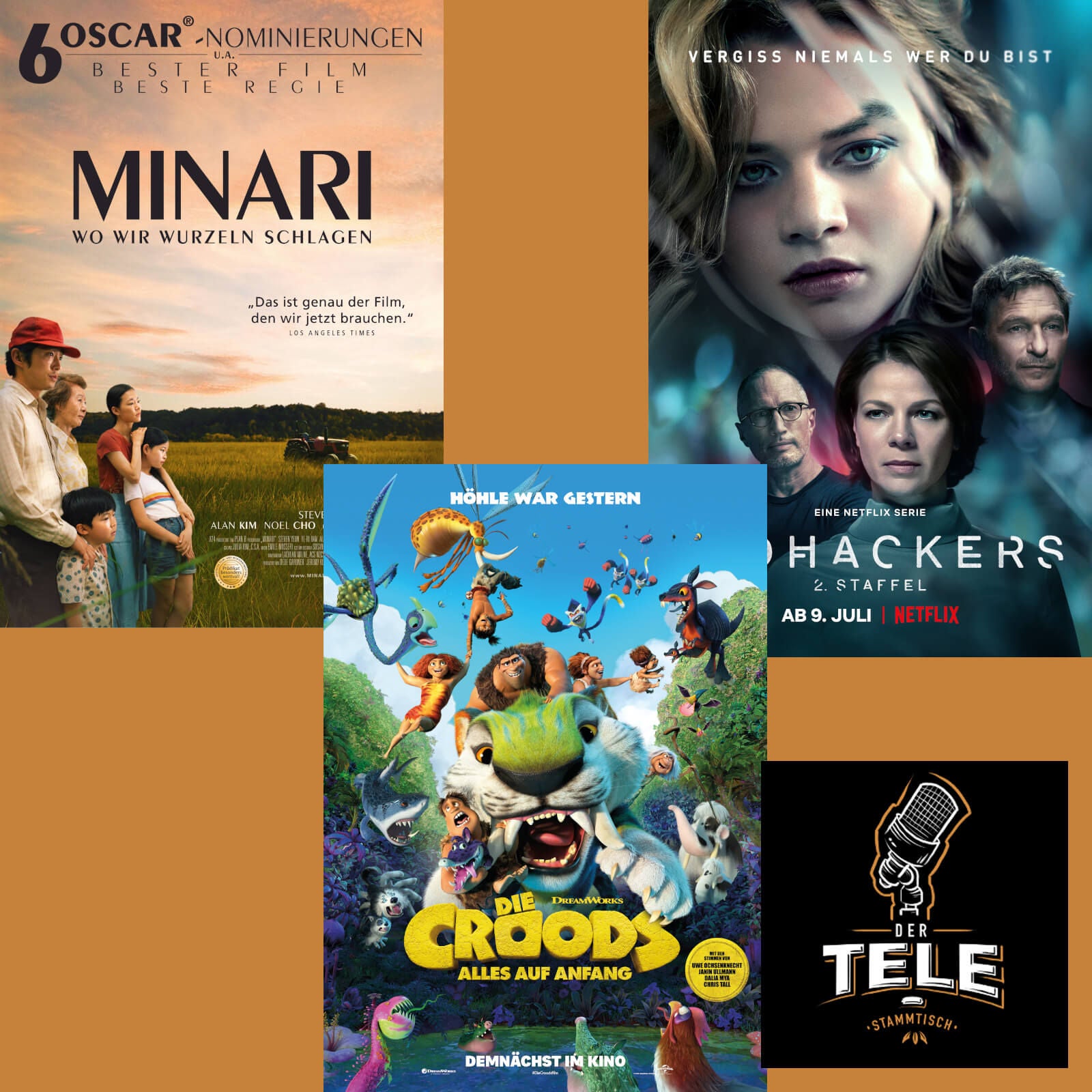 "Minari", "Die Croods 2 - Alles auf Anfang" und "Biohackers - Staffel 2" (Netflix)