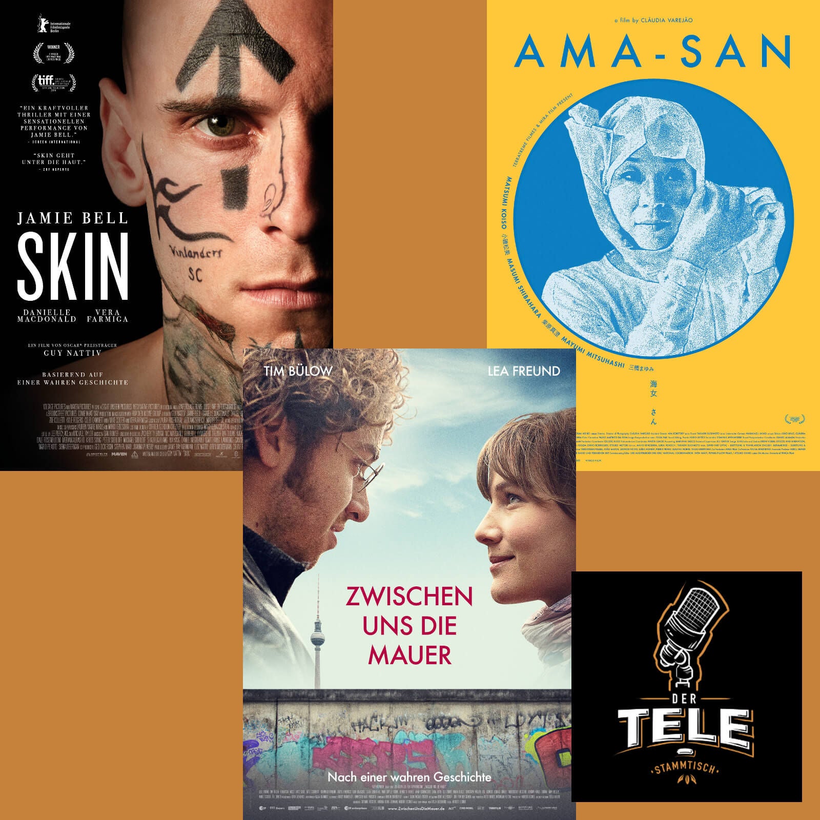 Reviews - "Skin", "Zwischen uns die Mauer" und "Ama-San"