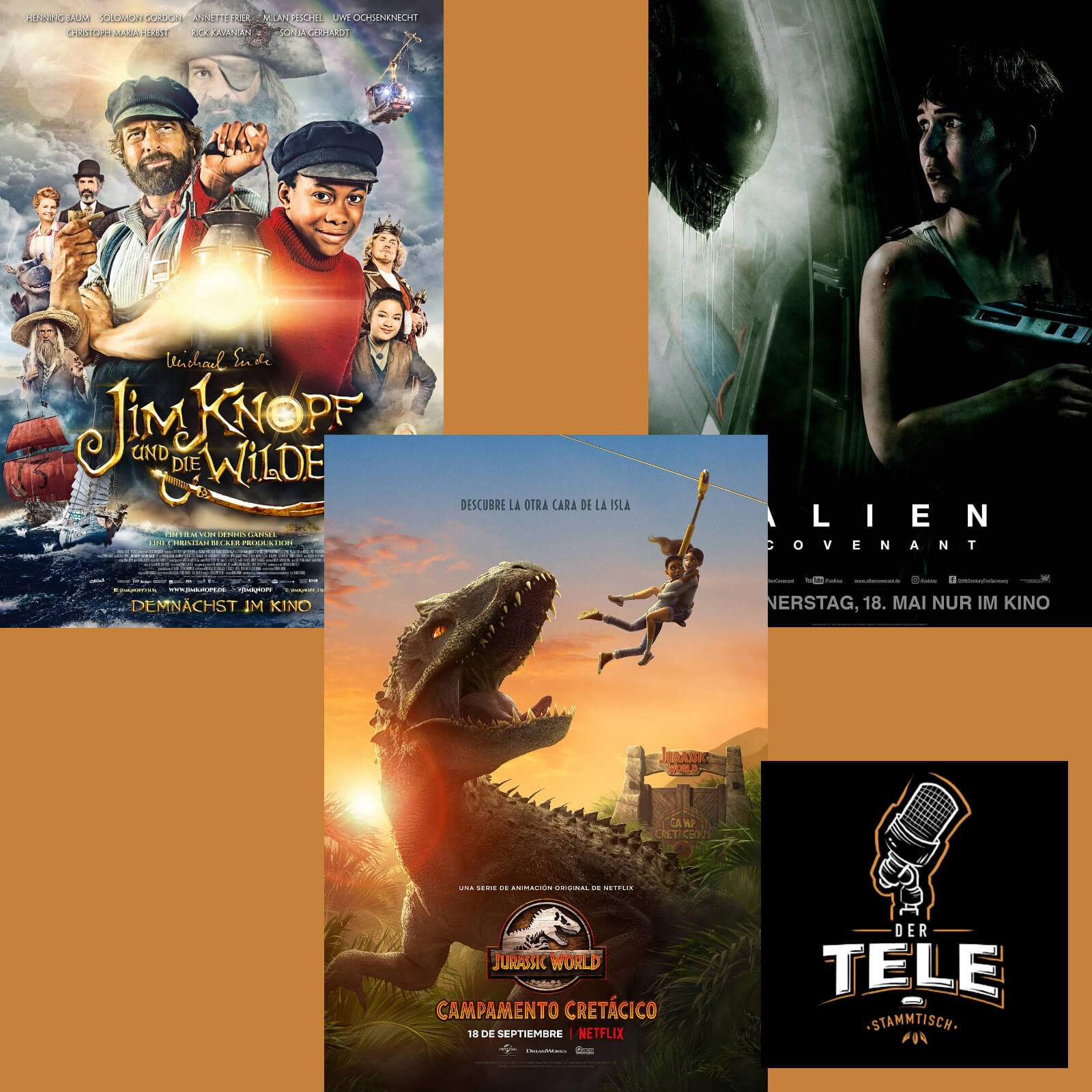 "Jim Knopf und die Wilde 13", "Jurassic World: Neue Abenteuer" und "Alien: Covenant"