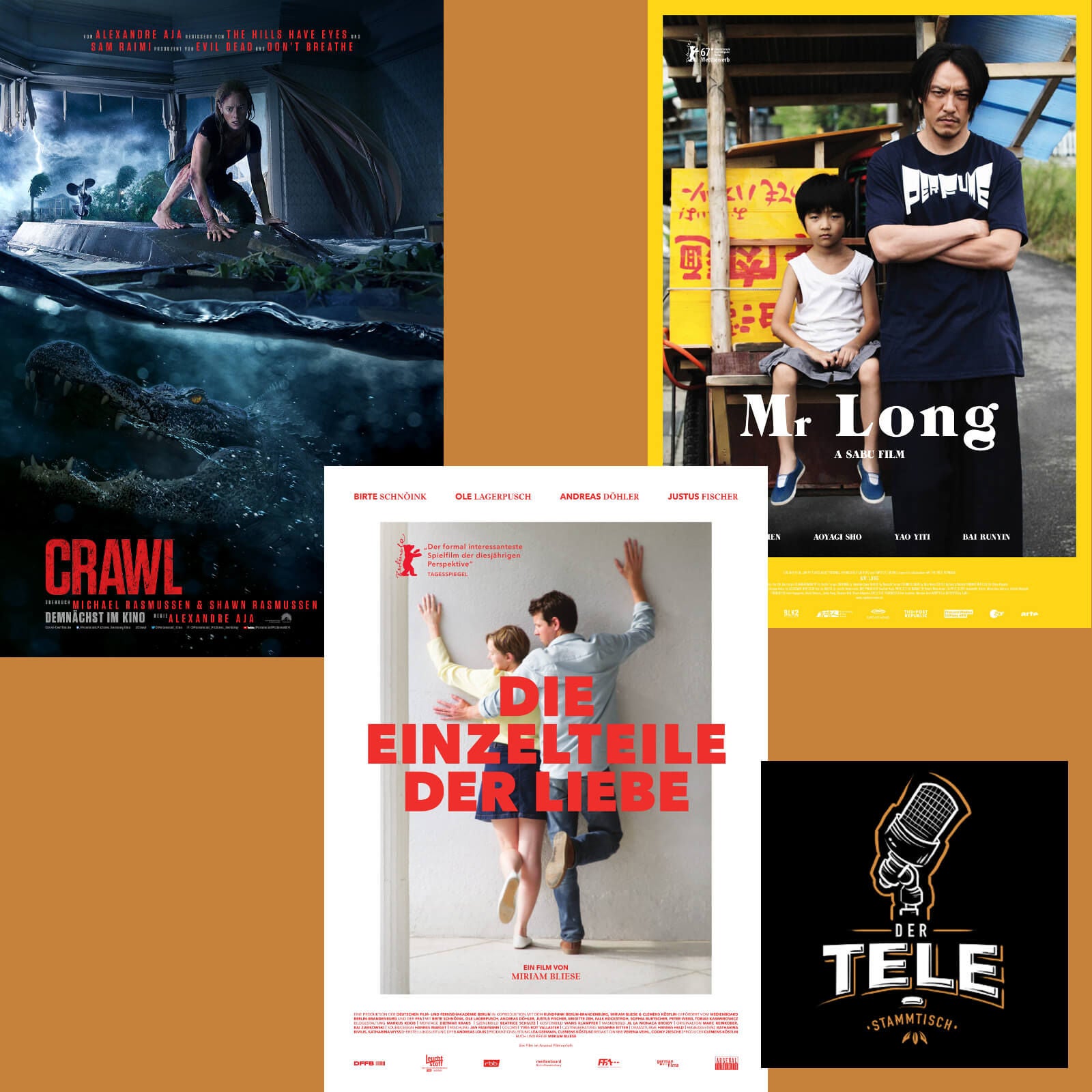 Reviews - "Crawl", "Die Einzelteile der Liebe" und "Mr. Long"