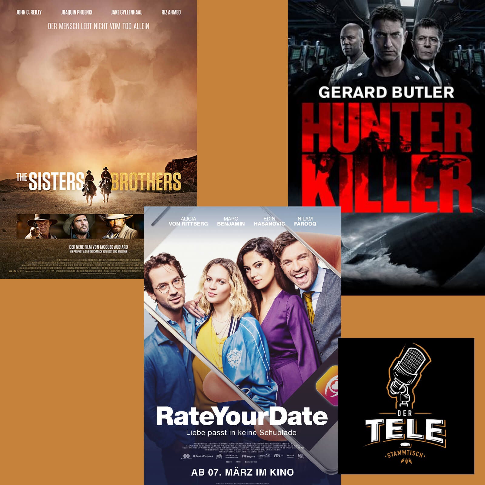 Reviews - "The Sisters Brothers", "Rate Your Date" und "Hunter Killer"